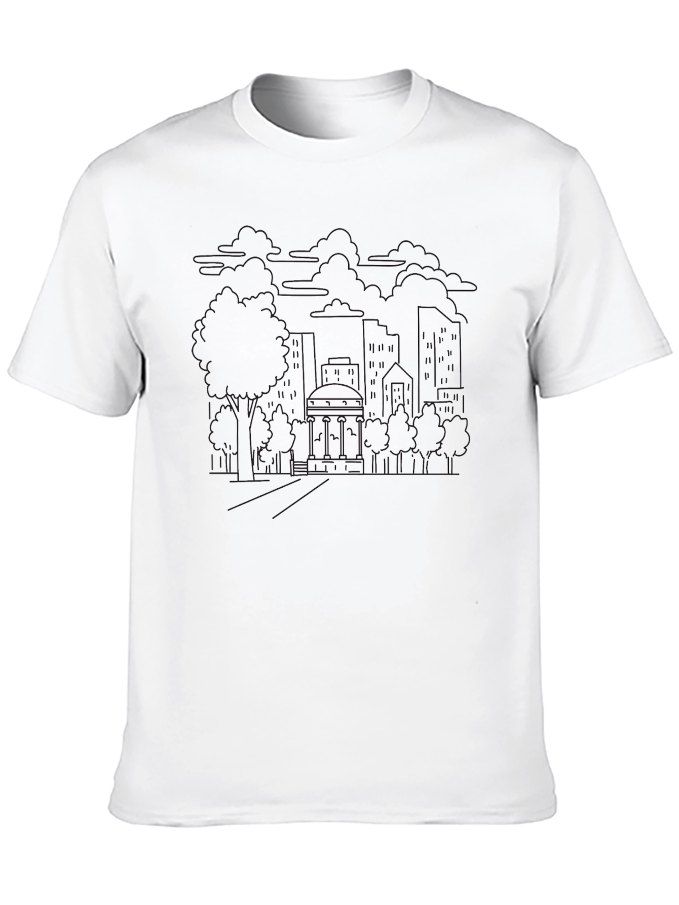 Urban Sketch Mens Black T-Shirt