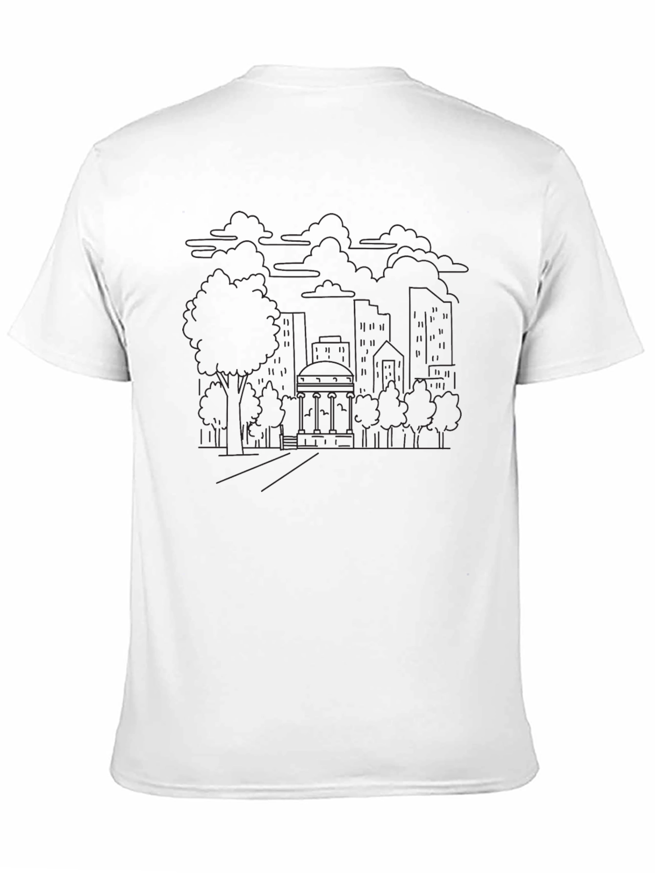 Urban Sketch Mens Black T-Shirt