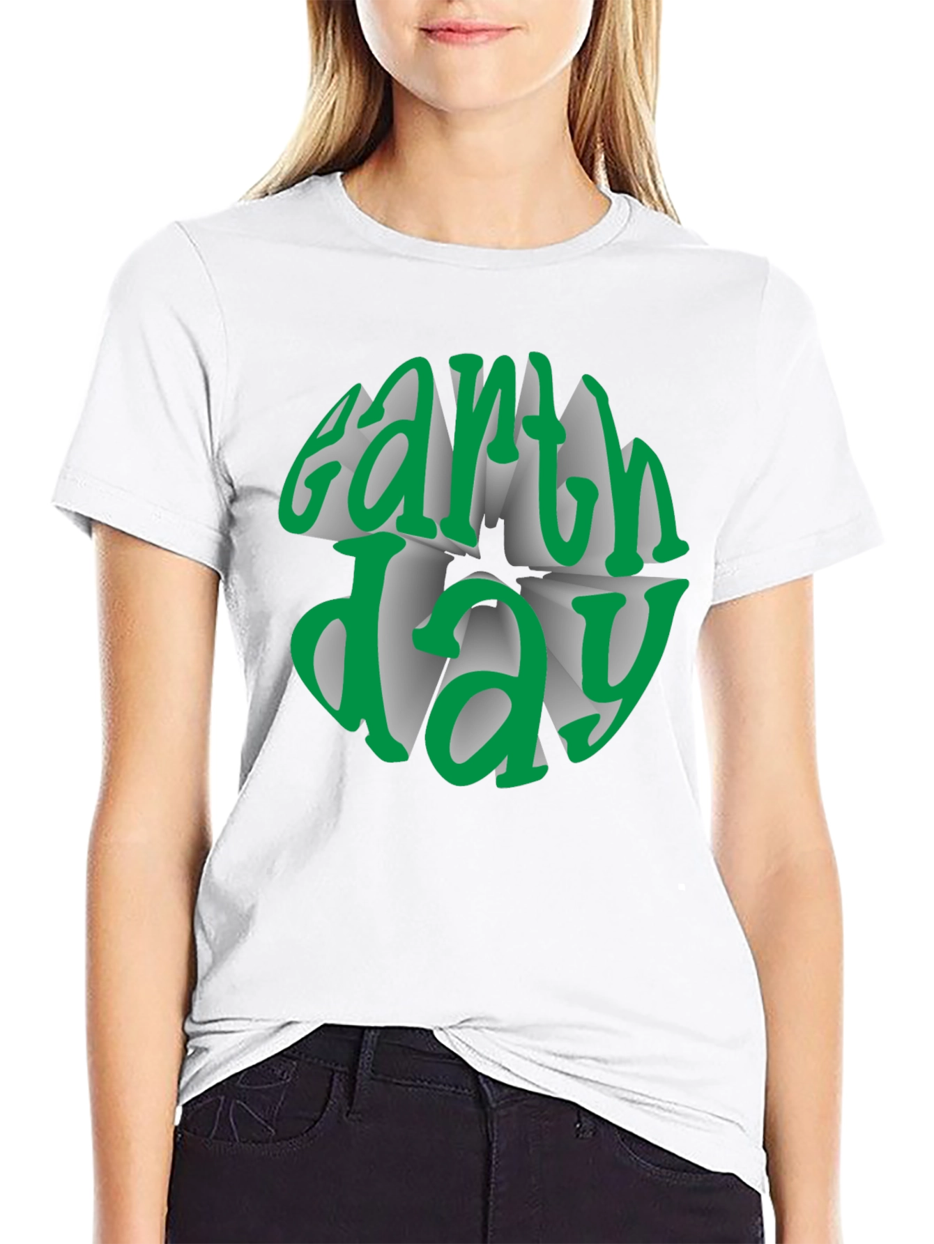 Earth Day Graphic Tee - Black Cotton T-Shirt