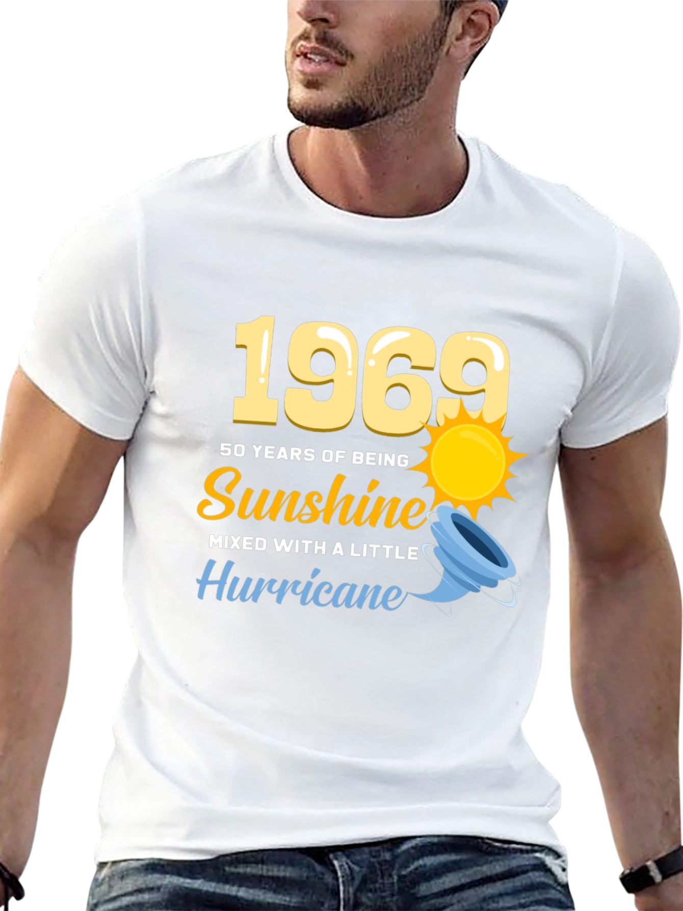 1969 50 Years of Sunshine Mens Black T-Shirt