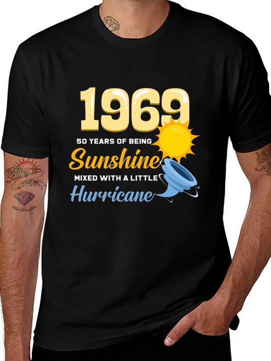 1969 50 Years of Sunshine Mens Black T-Shirt