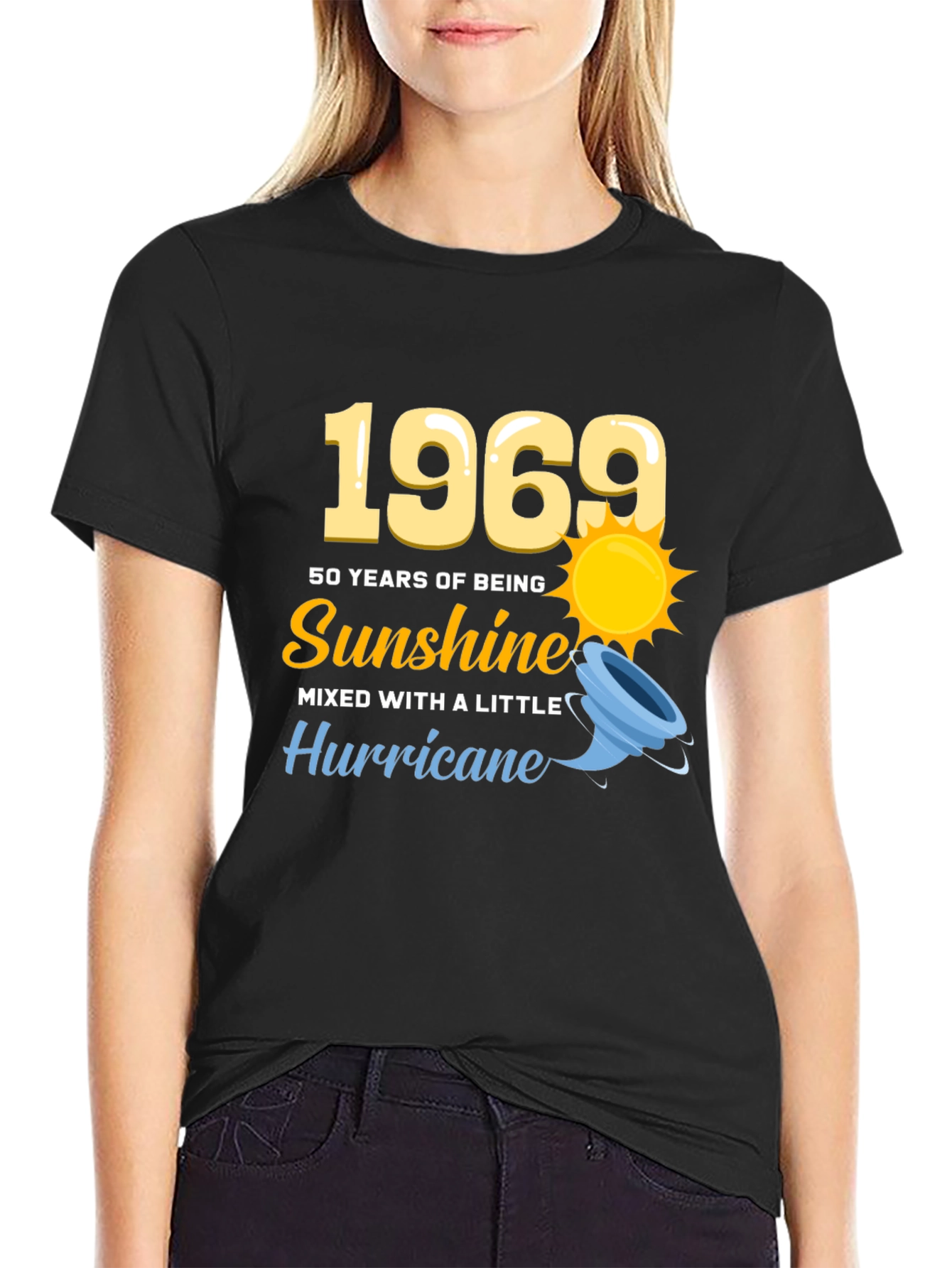 1969 50 Years of Sunshine Mens Black T-Shirt