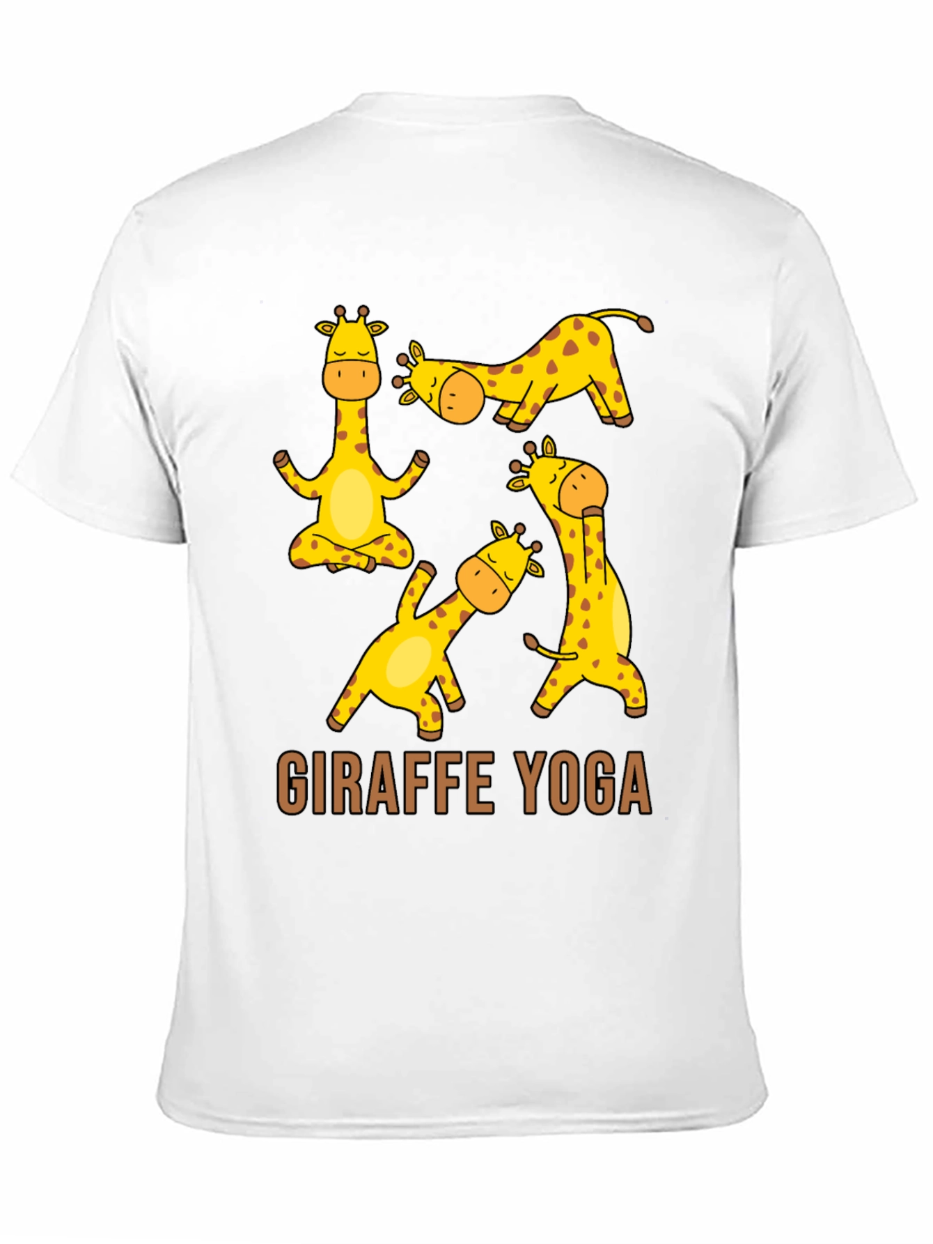 Giraffe Yoga Graphic T-Shirt - Unisex Black Tee