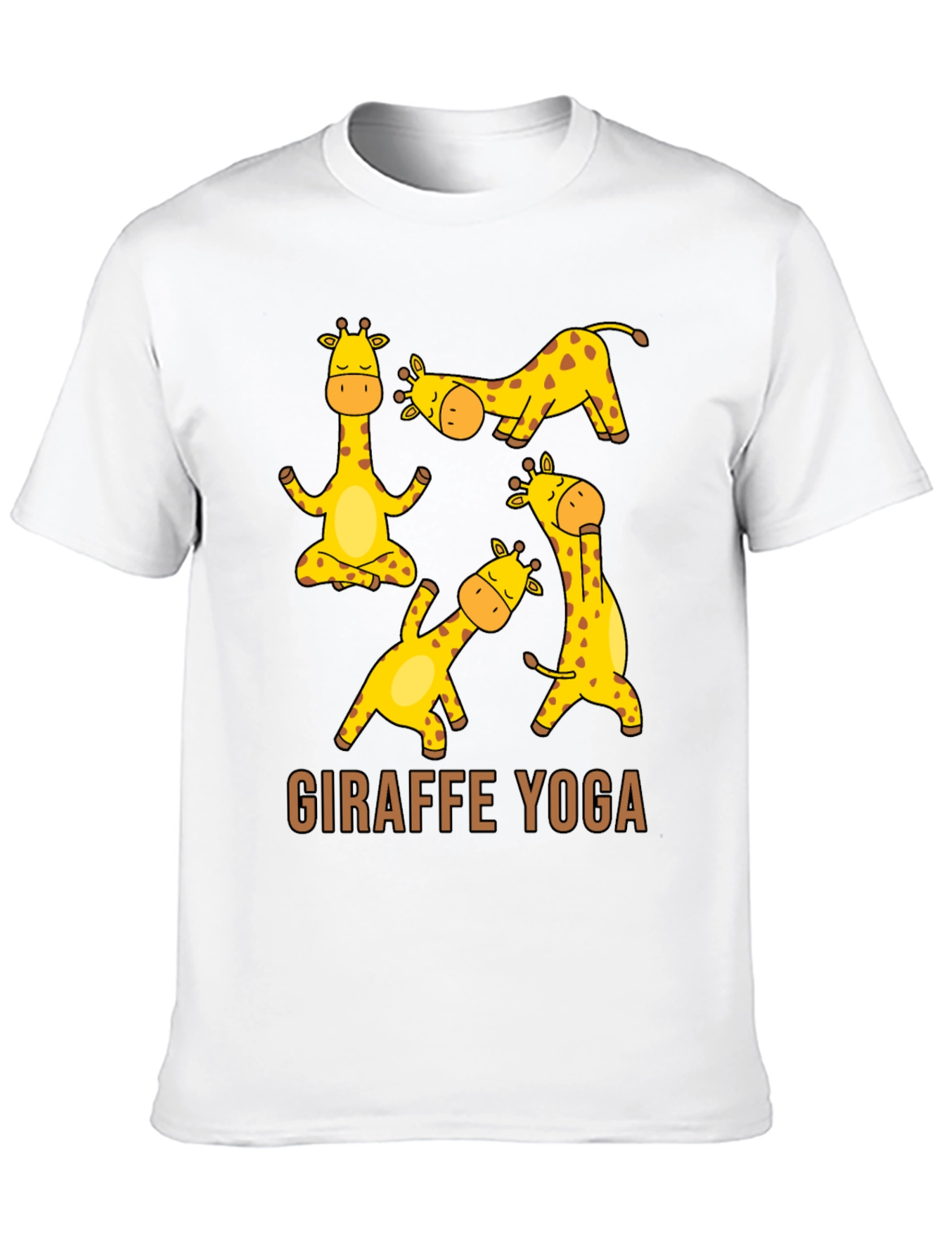 Giraffe Yoga Graphic T-Shirt - Unisex Black Tee