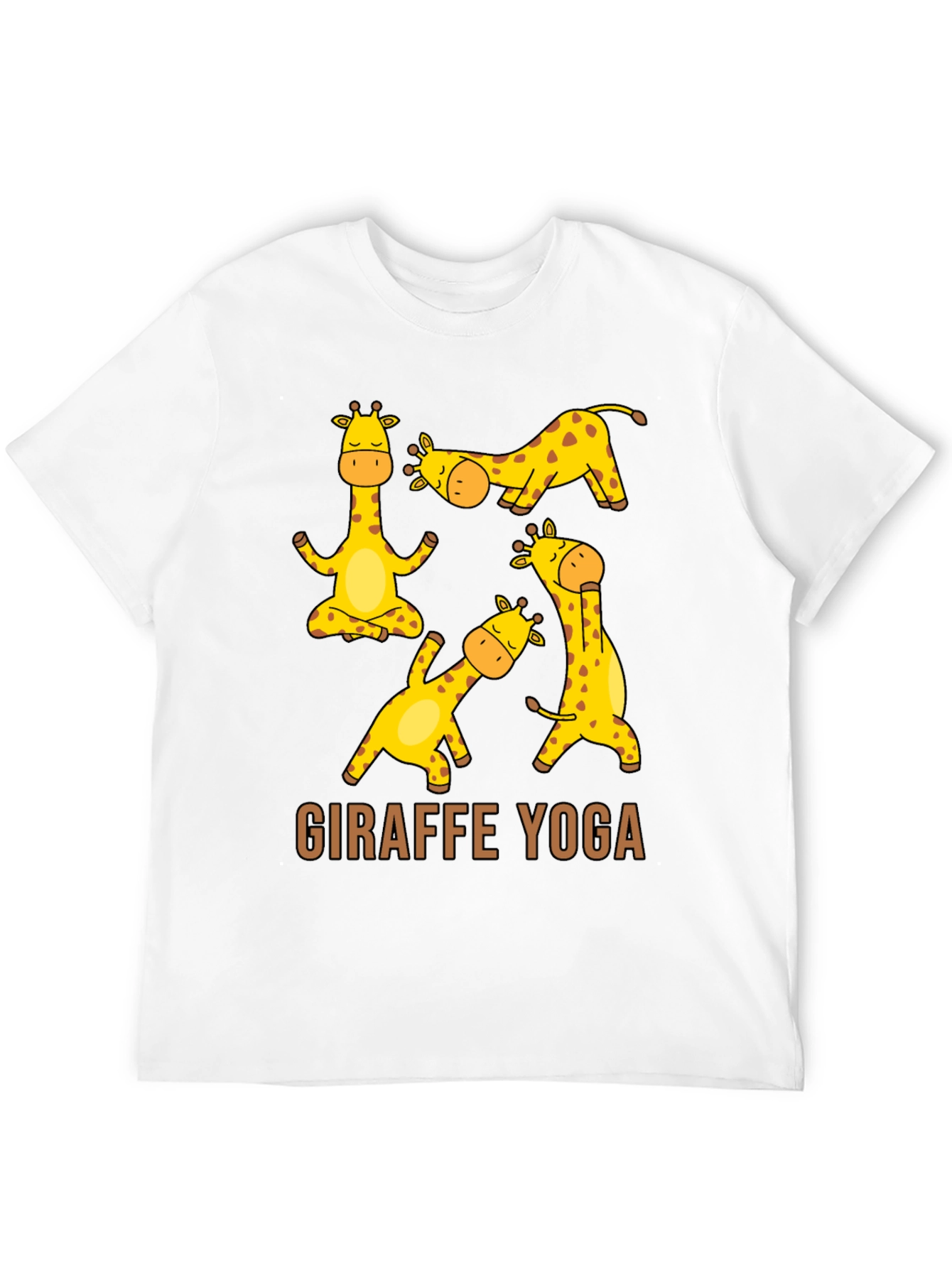 Giraffe Yoga Graphic T-Shirt - Unisex Black Tee