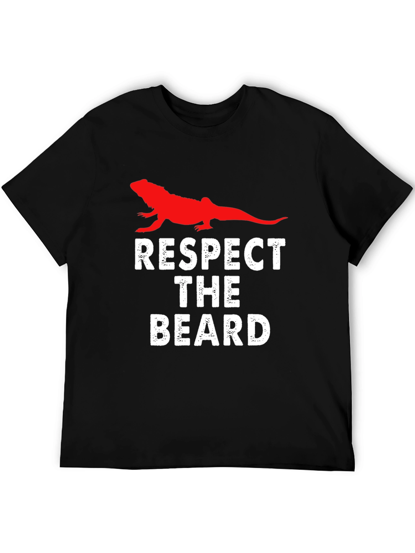 Respect The Beard Lizard Graphic Tee