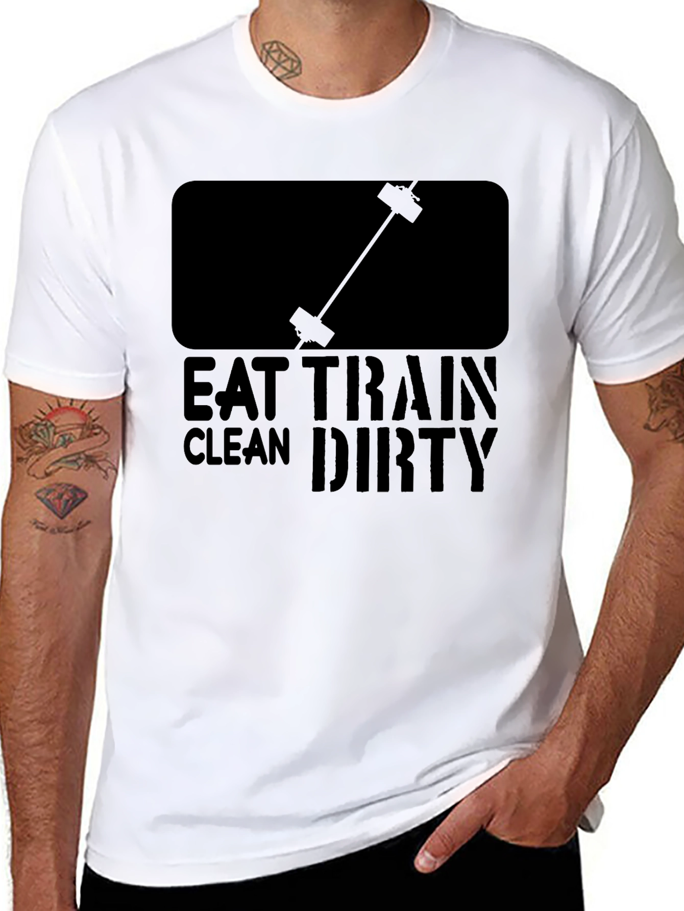Eat Train Clean Dirty Workout T-Shirt