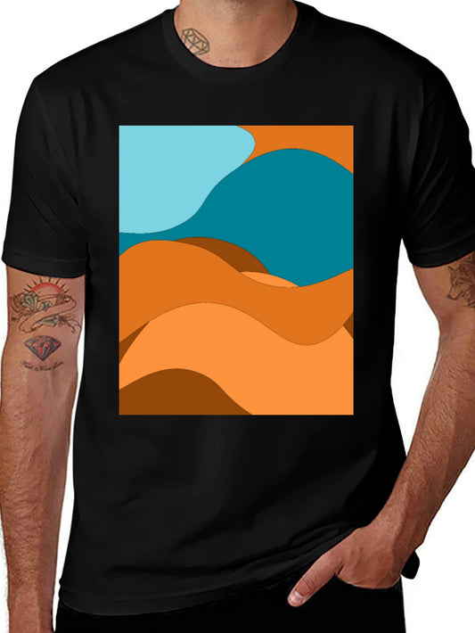 Abstract Desert Wave Graphic Tee