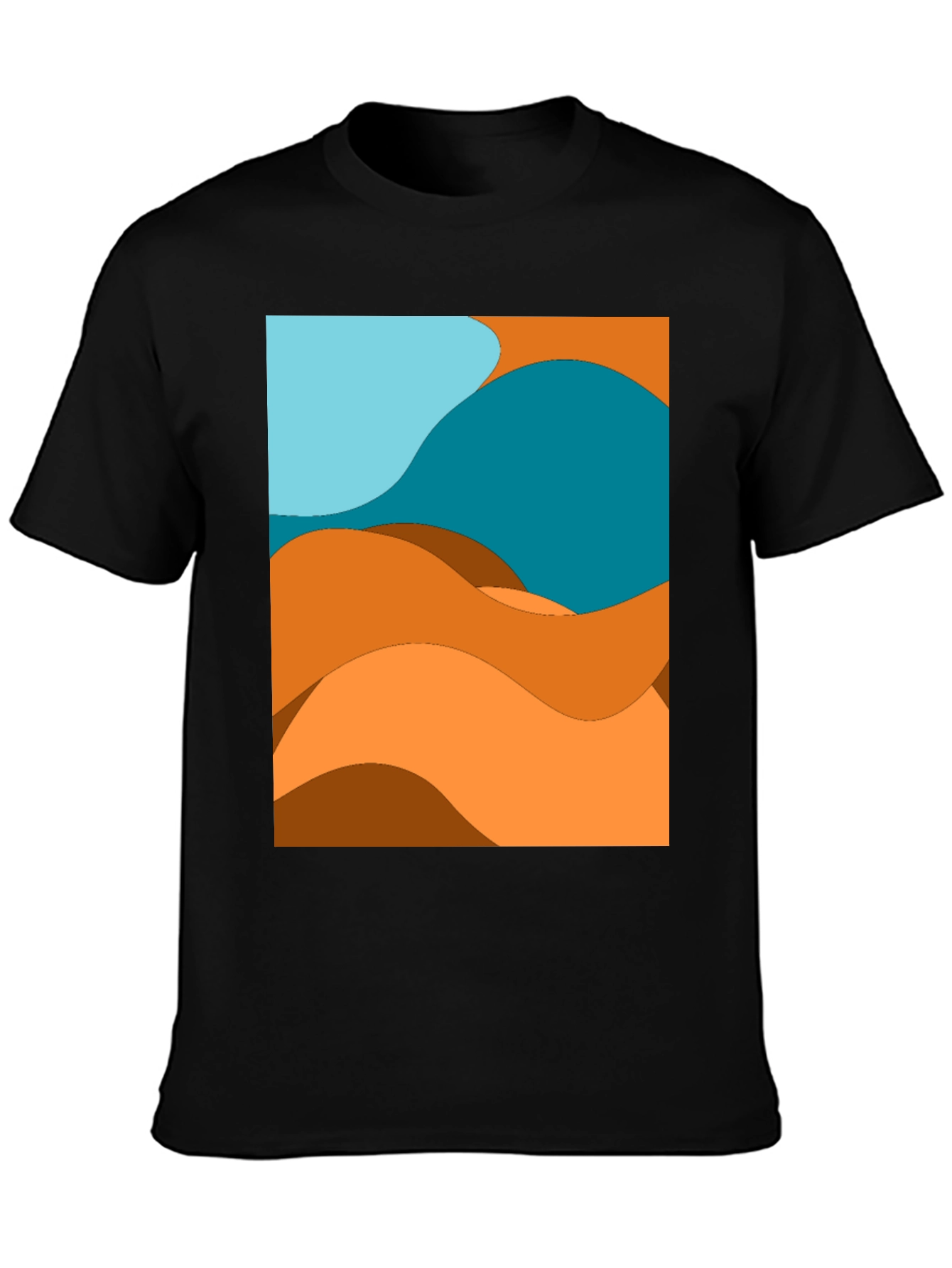 Abstract Desert Wave Graphic Tee