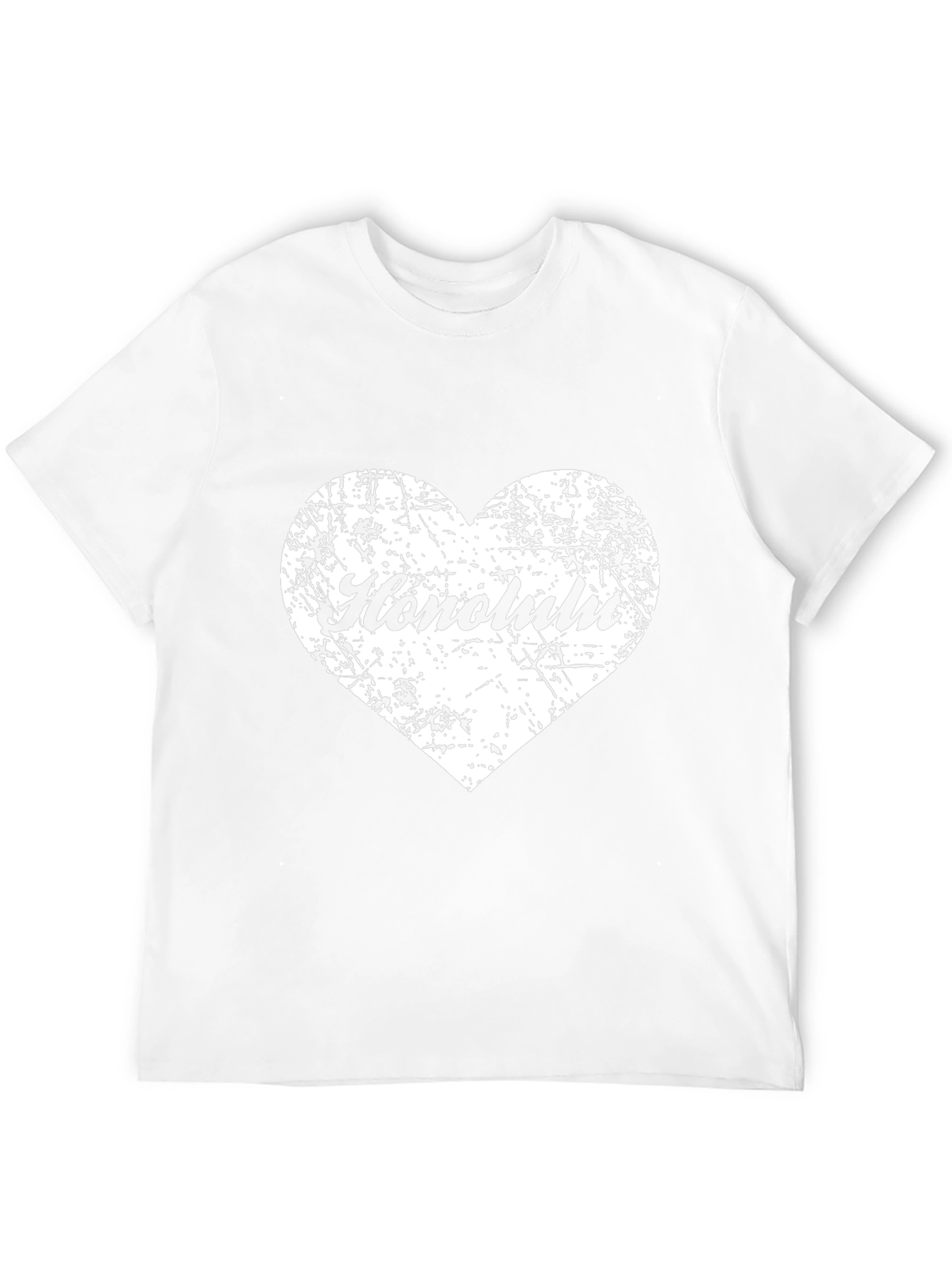 Honolulu Heart Graphic Black Tee