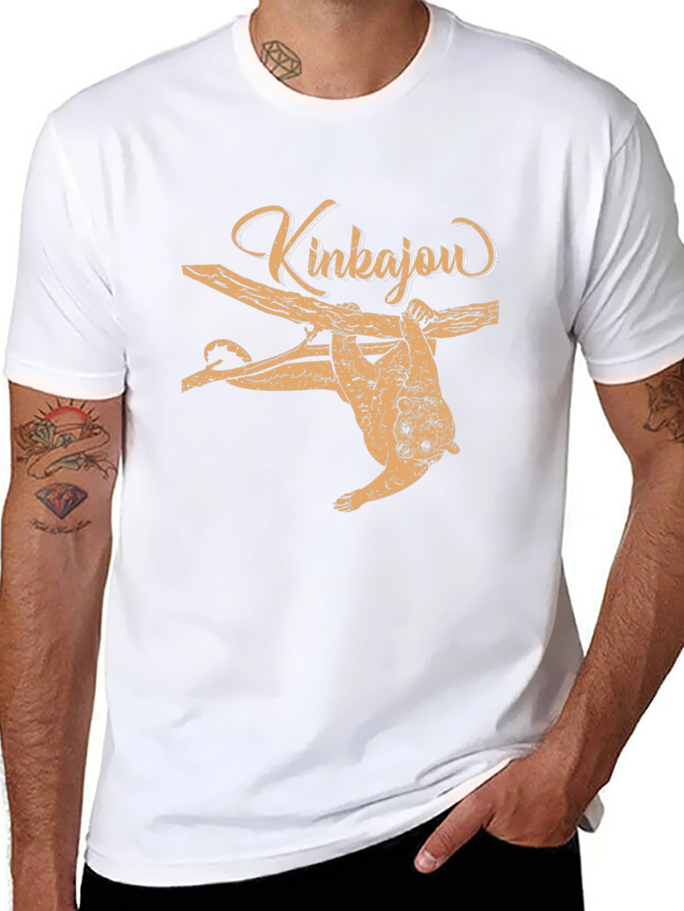 Kinkajou Animal Graphic Print Tee - Black