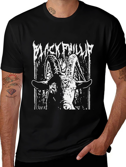 Black Phillip Graphic Tee - Occult Satan Goat T-Shirt