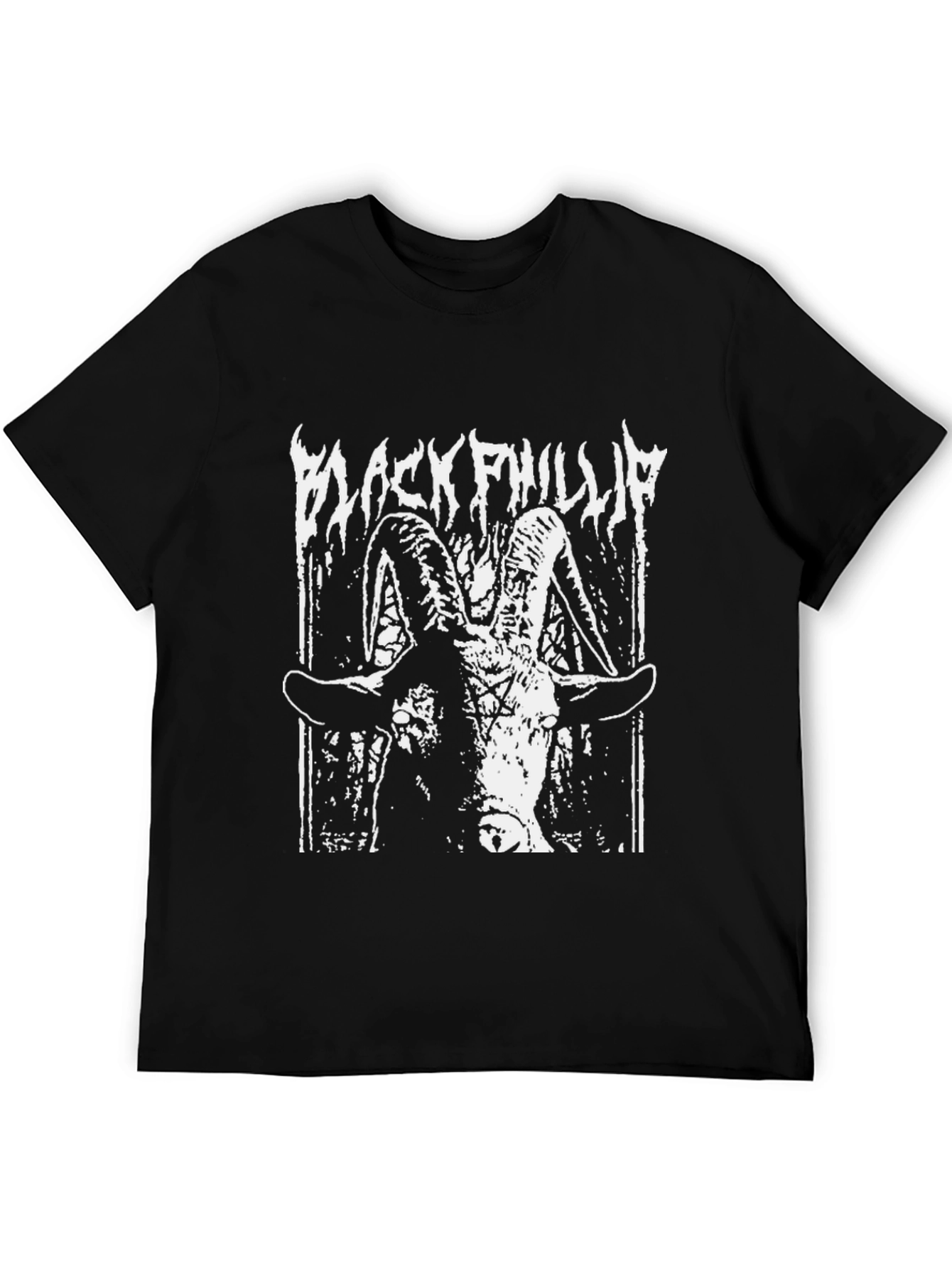Black Phillip Graphic Tee - Occult Satan Goat T-Shirt