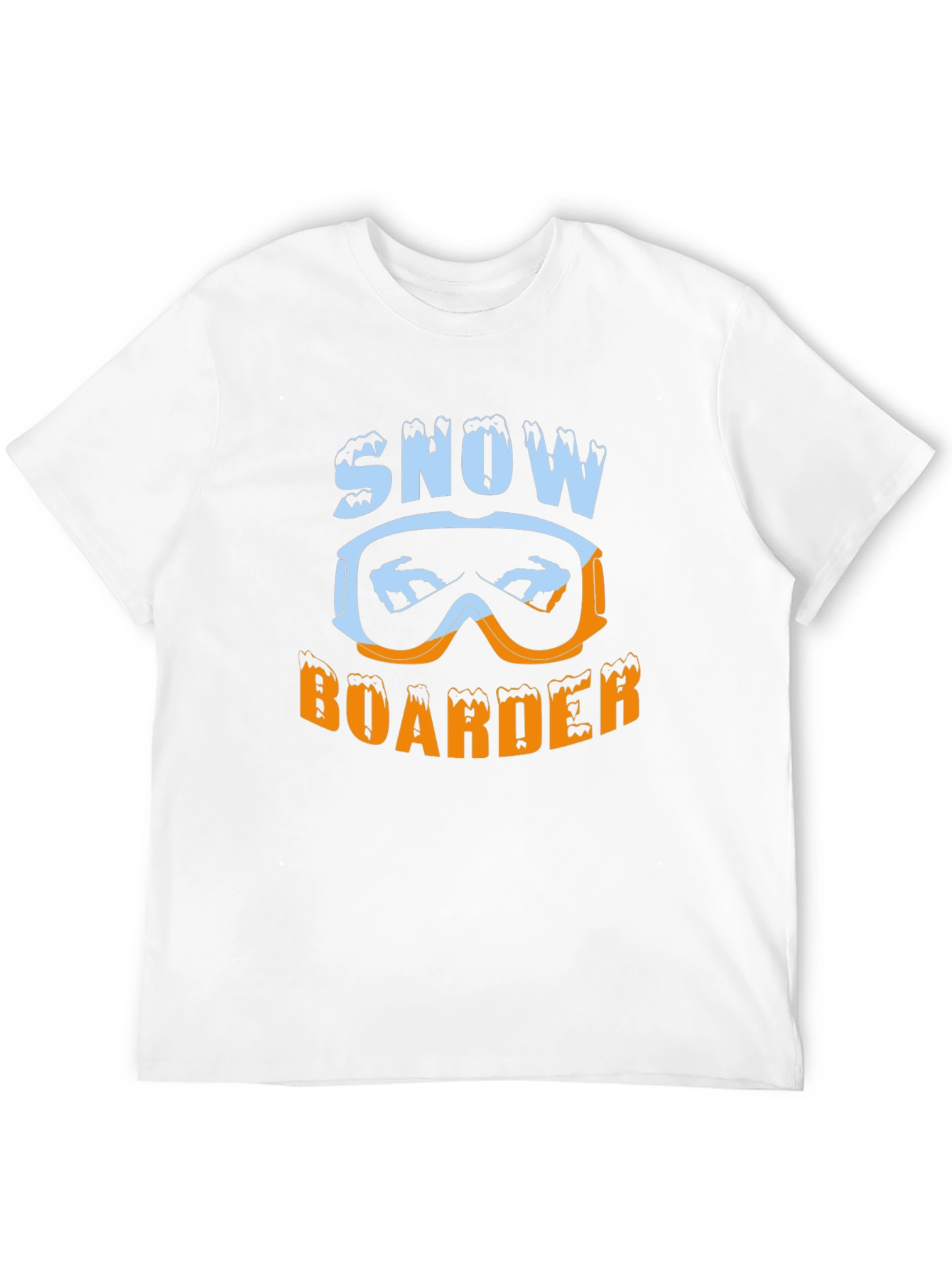 Snow Boarder Graphic Tee - Black Casual T-Shirt