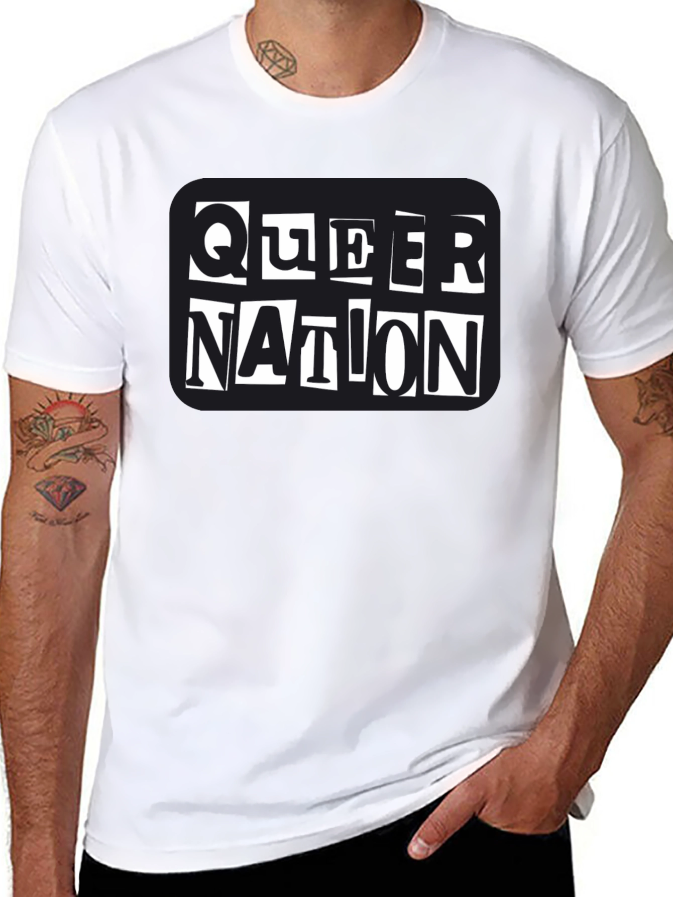 Queer Nation Black T-Shirt - Statement Tee