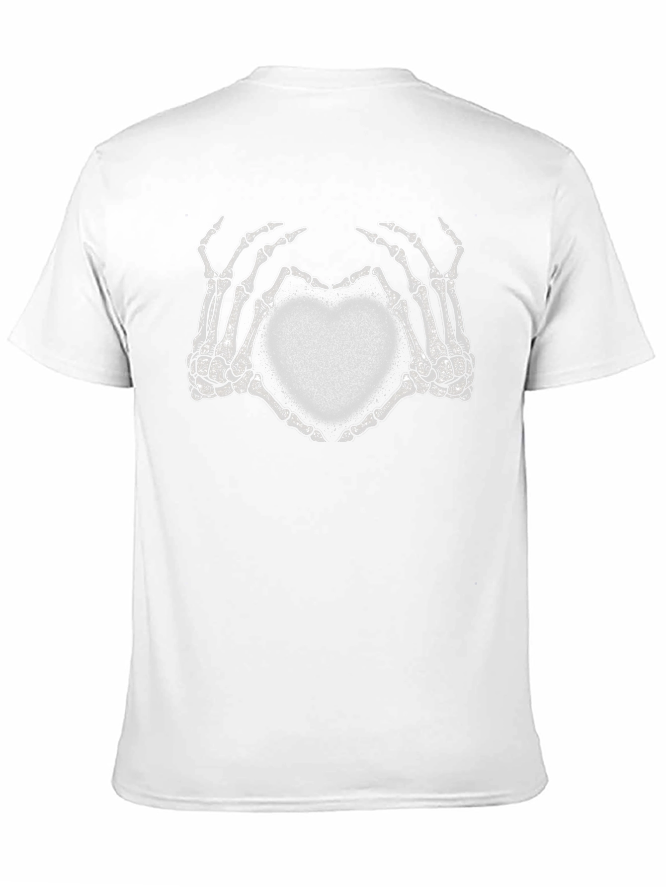 Skeleton Hands Heart Graphic Black Tee