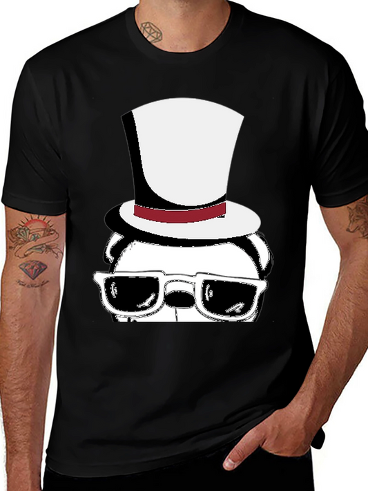 Cool Panda Top Hat Graphic Tee