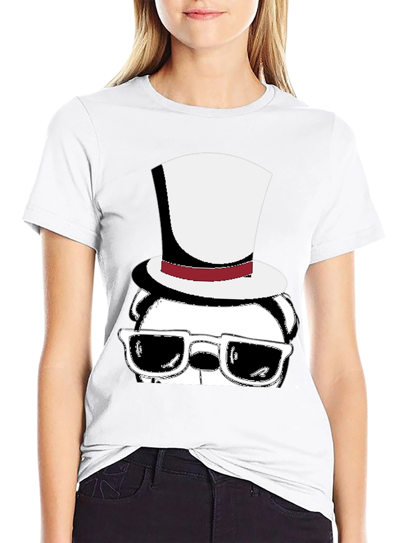 Cool Panda Top Hat Graphic Tee