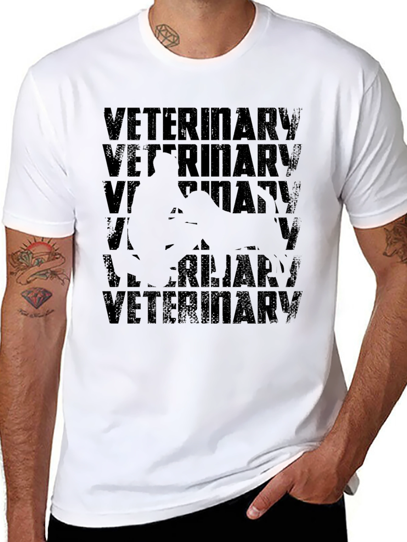 Veterinary Graphic Tee - Black Comfortable Fit