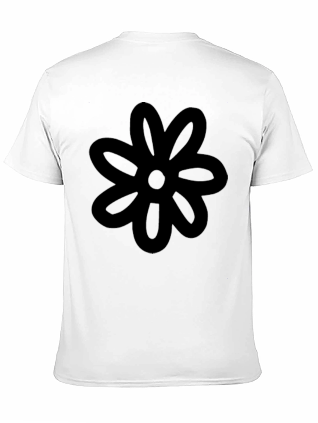 Black Flower Graphic Tee - Casual Comfort
