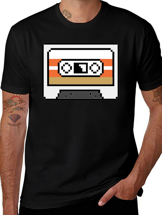 Retro Pixel Cassette Tape T-Shirt