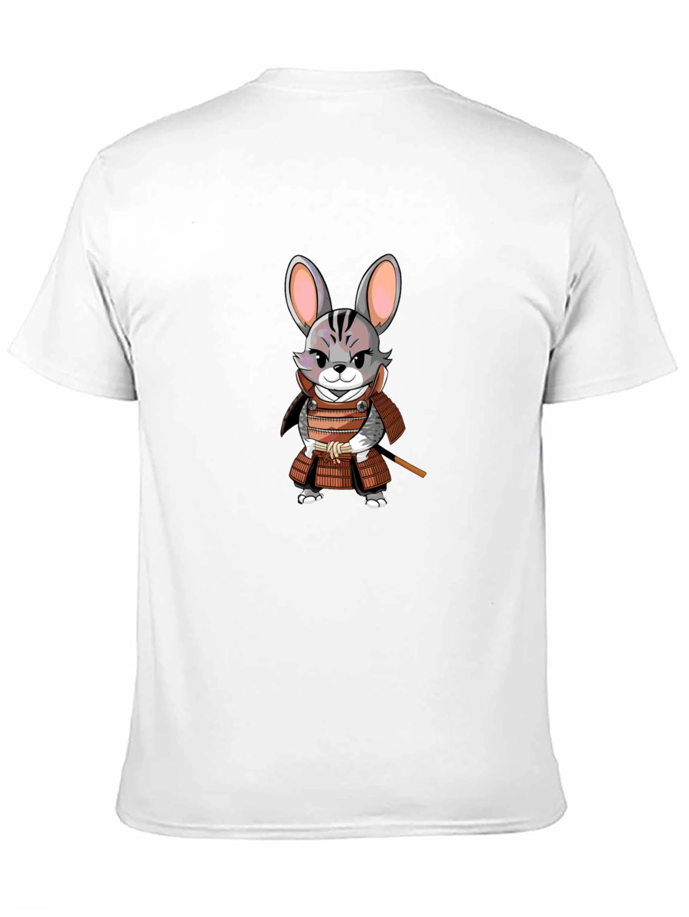 Samurai Rabbit Graphic T-Shirt - Black
