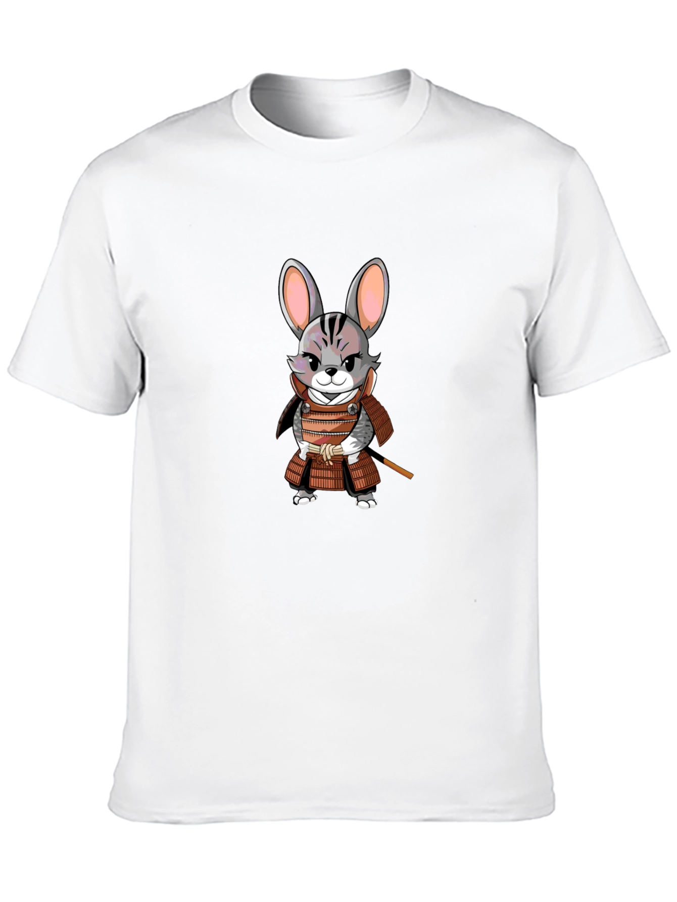 Samurai Rabbit Graphic T-Shirt - Black