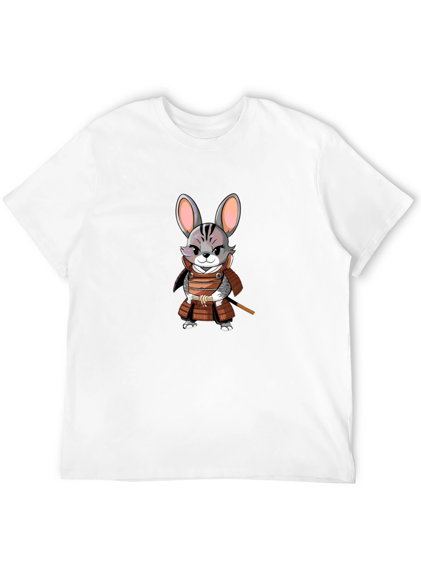 Samurai Rabbit Graphic T-Shirt - Black
