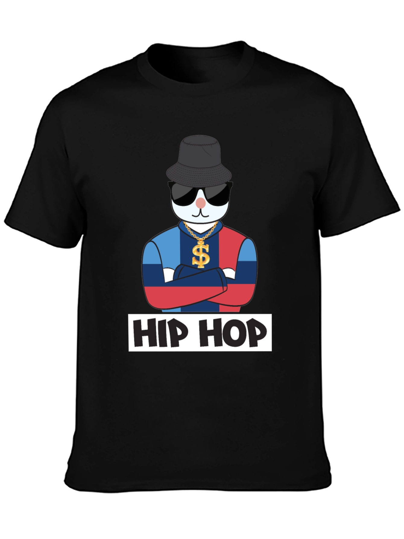 Hip Hop Cat T-Shirt Fun Design