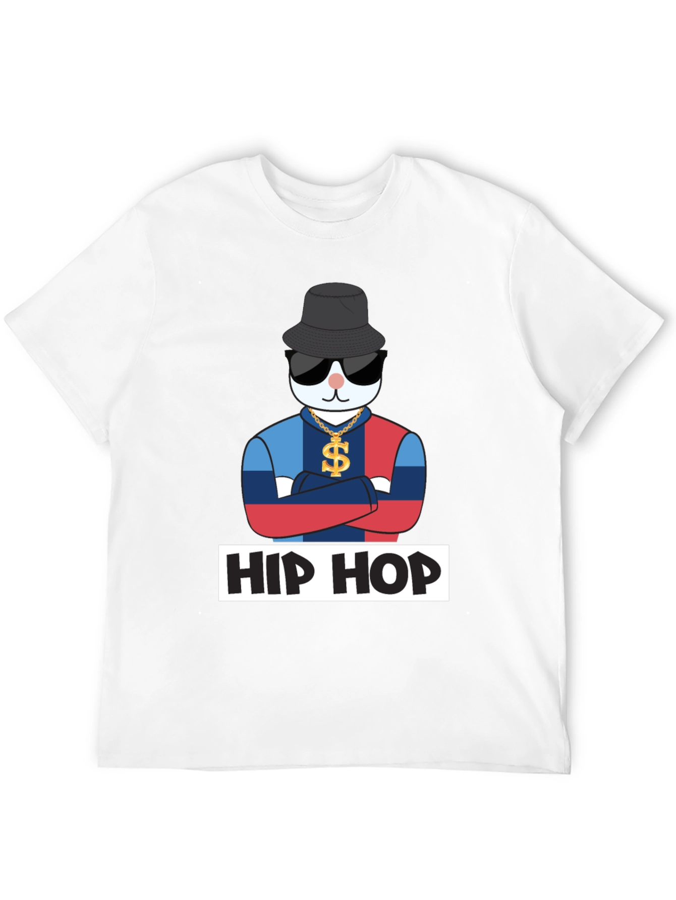 Hip Hop Cat T-Shirt Fun Design