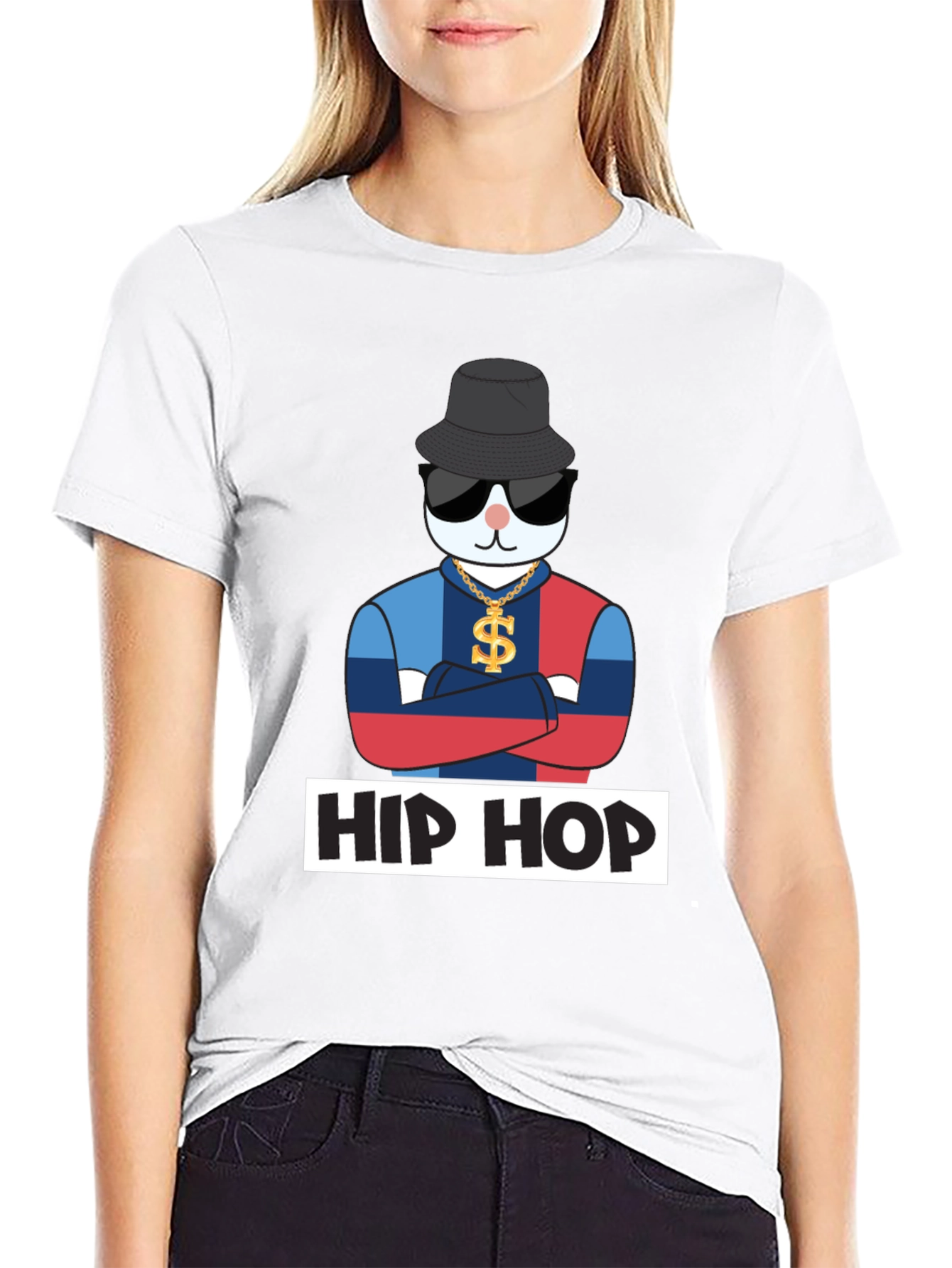 Hip Hop Cat T-Shirt Fun Design