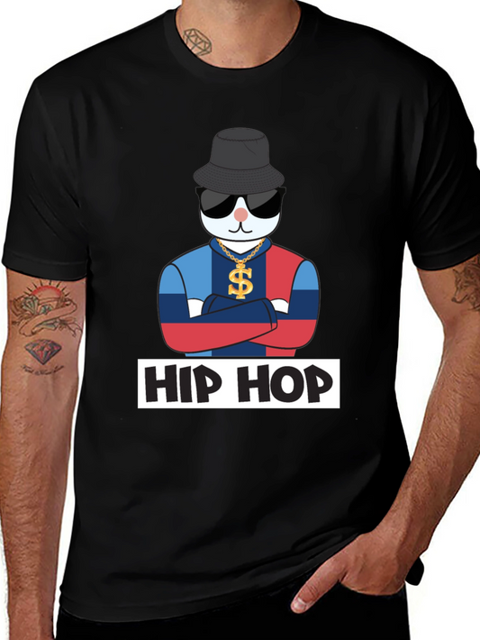 Hip Hop Cat T-Shirt Fun Design