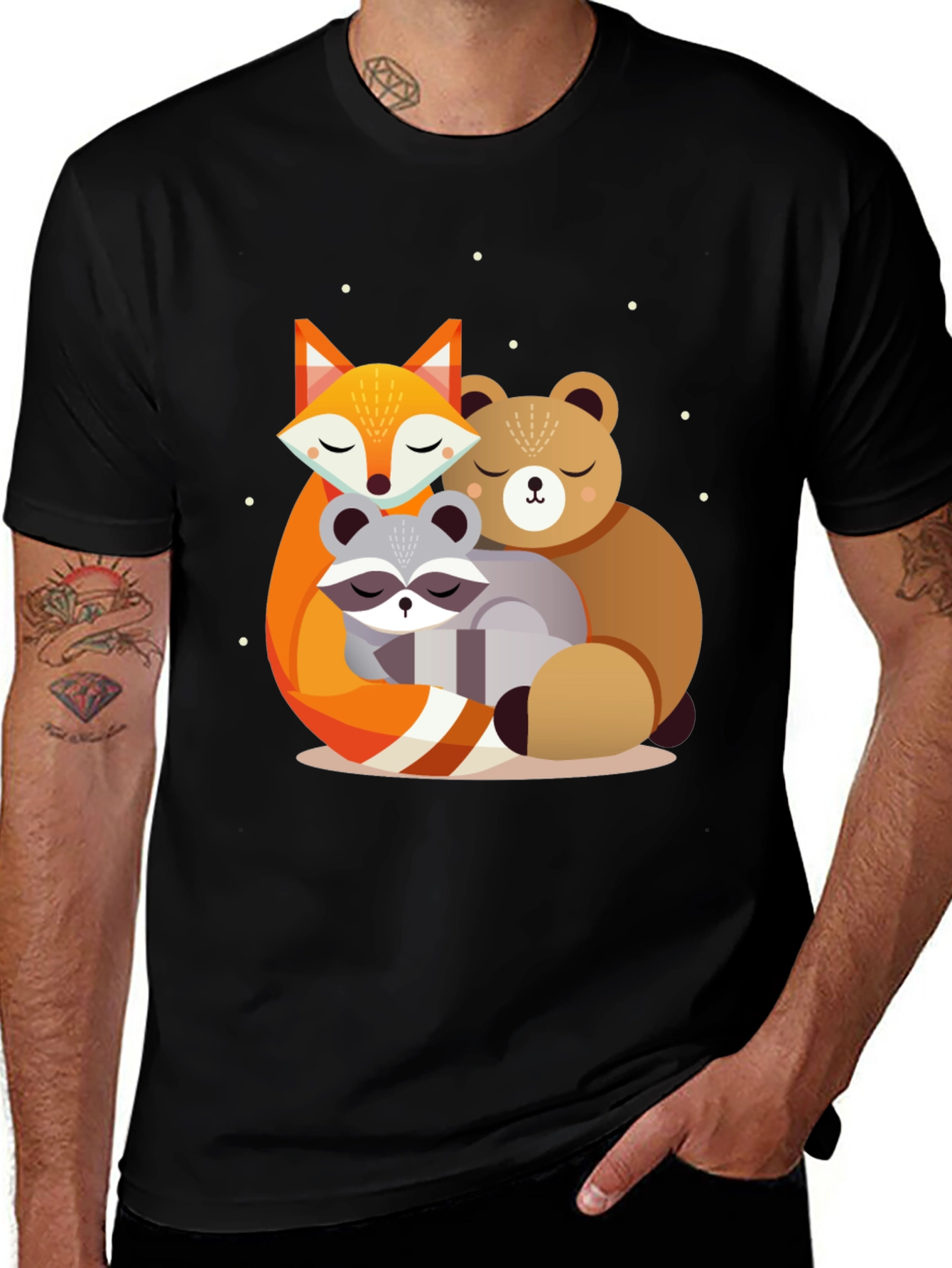 Cute Forest Friends Graphic Tee