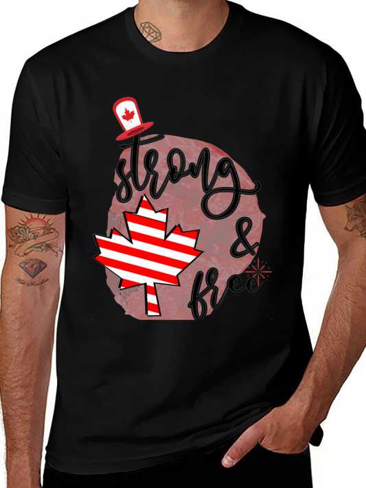Canada Day Tee: Strong & Free Graphic T-Shirt