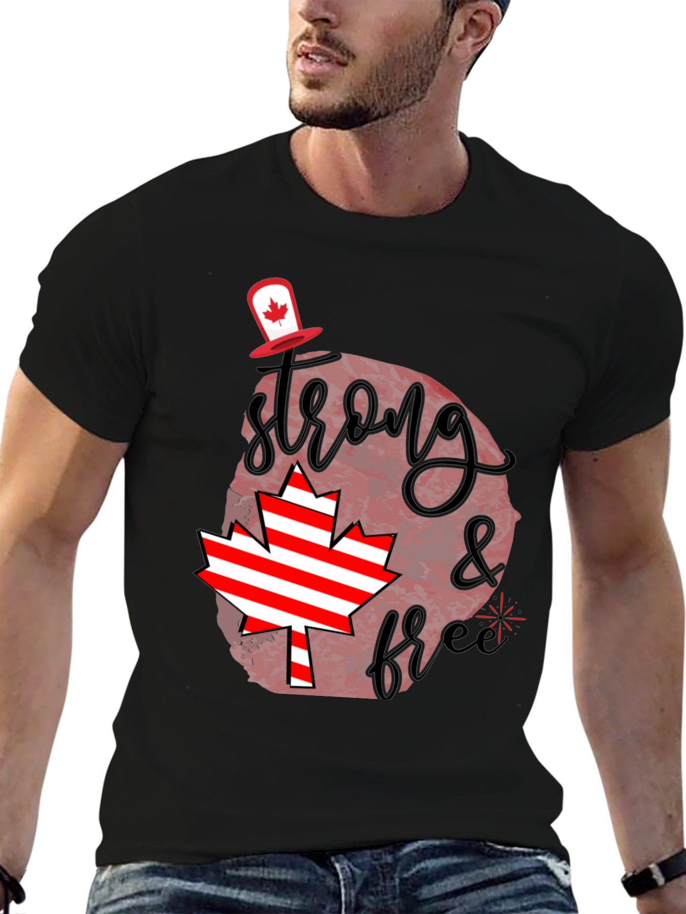 Canada Day Tee: Strong & Free Graphic T-Shirt