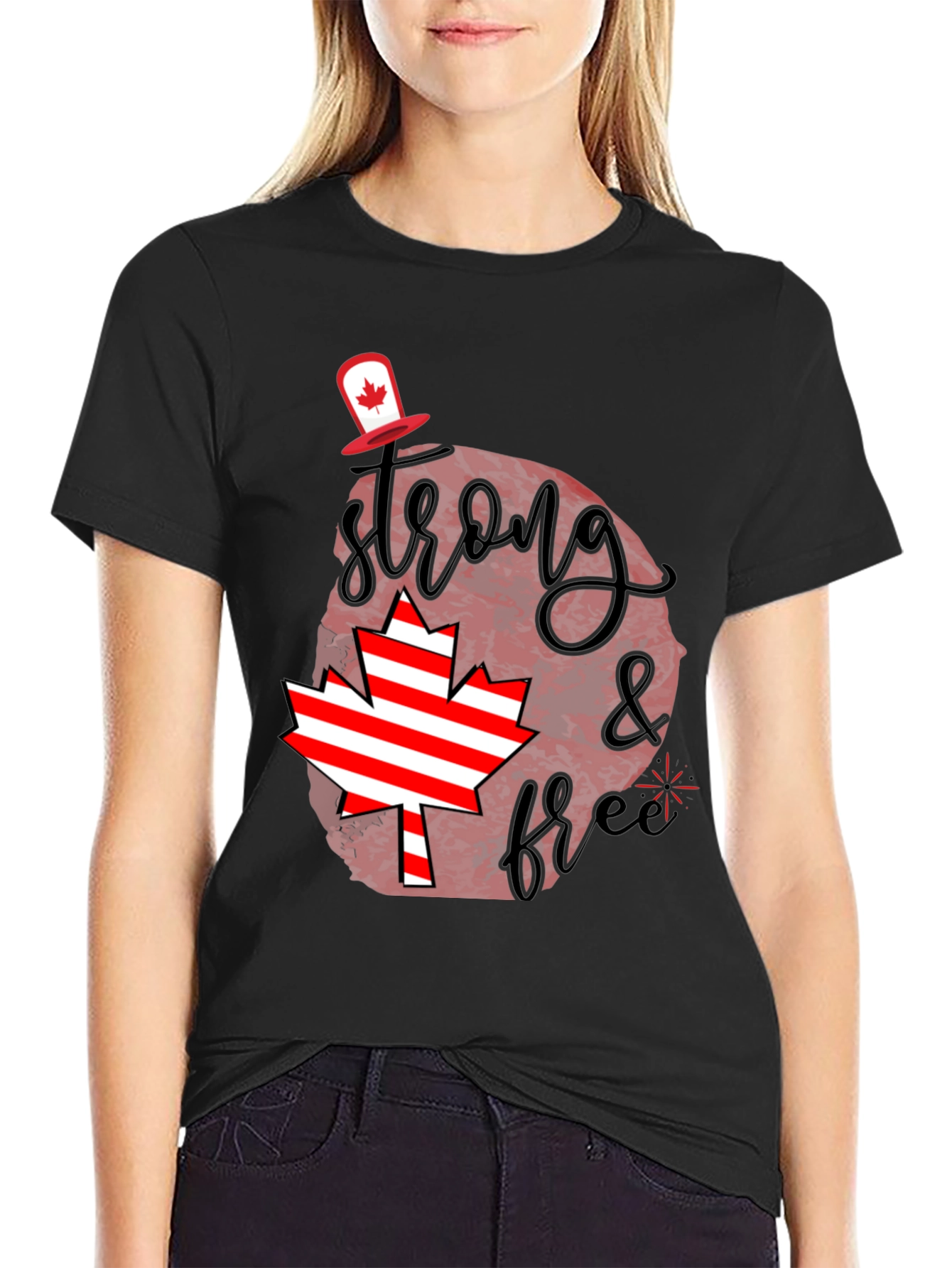 Canada Day Tee: Strong & Free Graphic T-Shirt