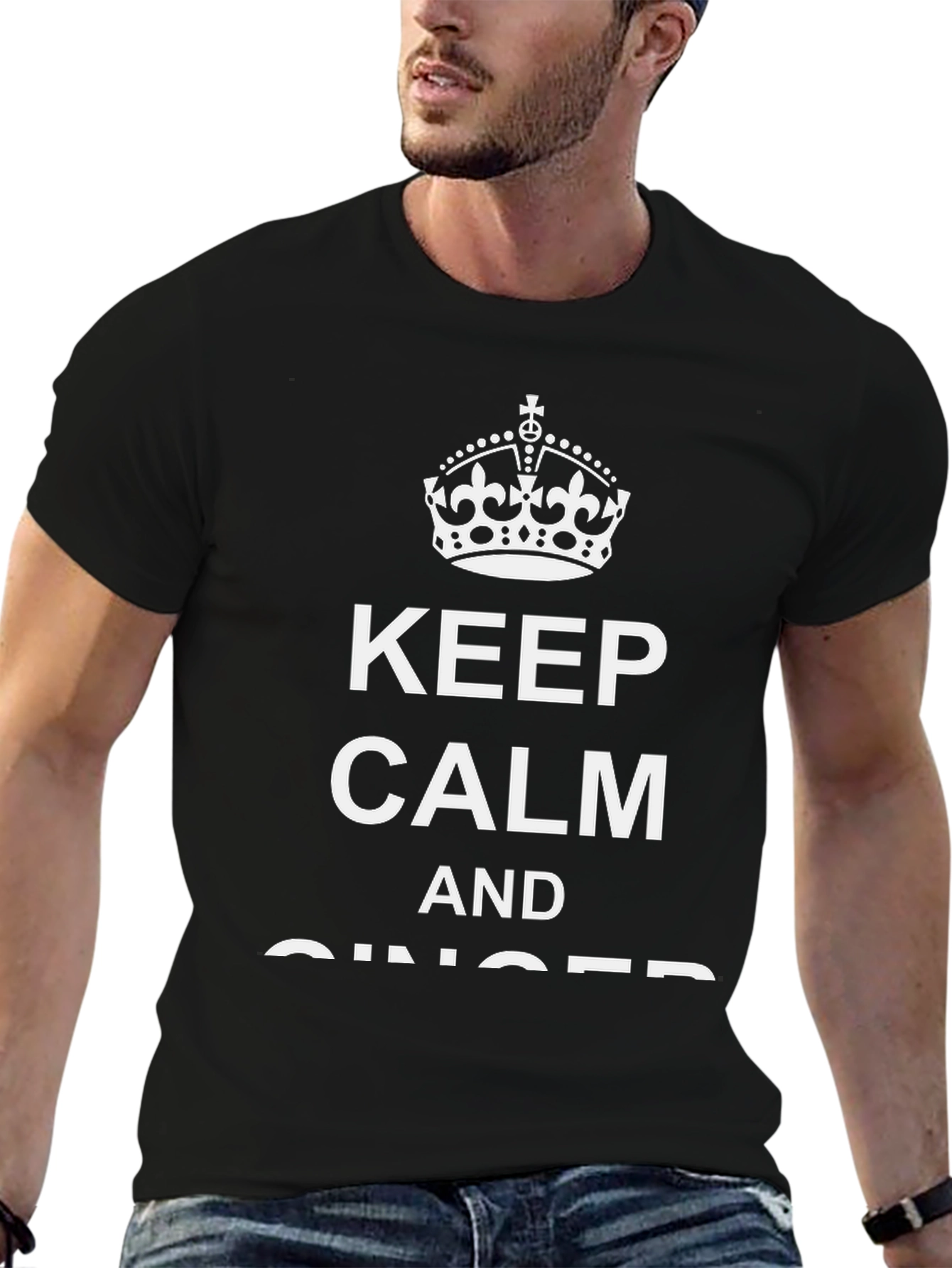 Keep Calm and [Text] Graphic T-Shirt