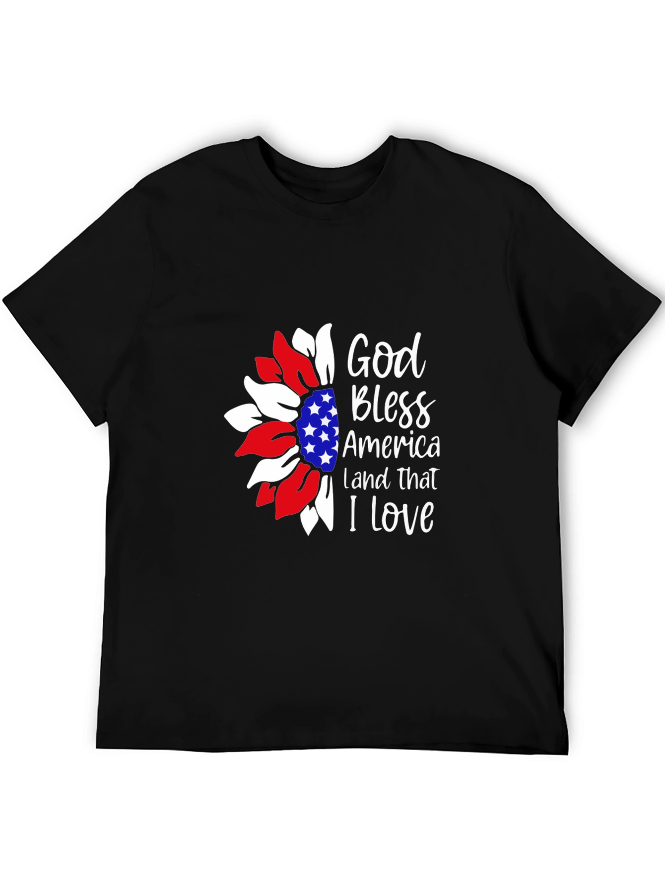 Patriotic Sunflower Graphic T-Shirt