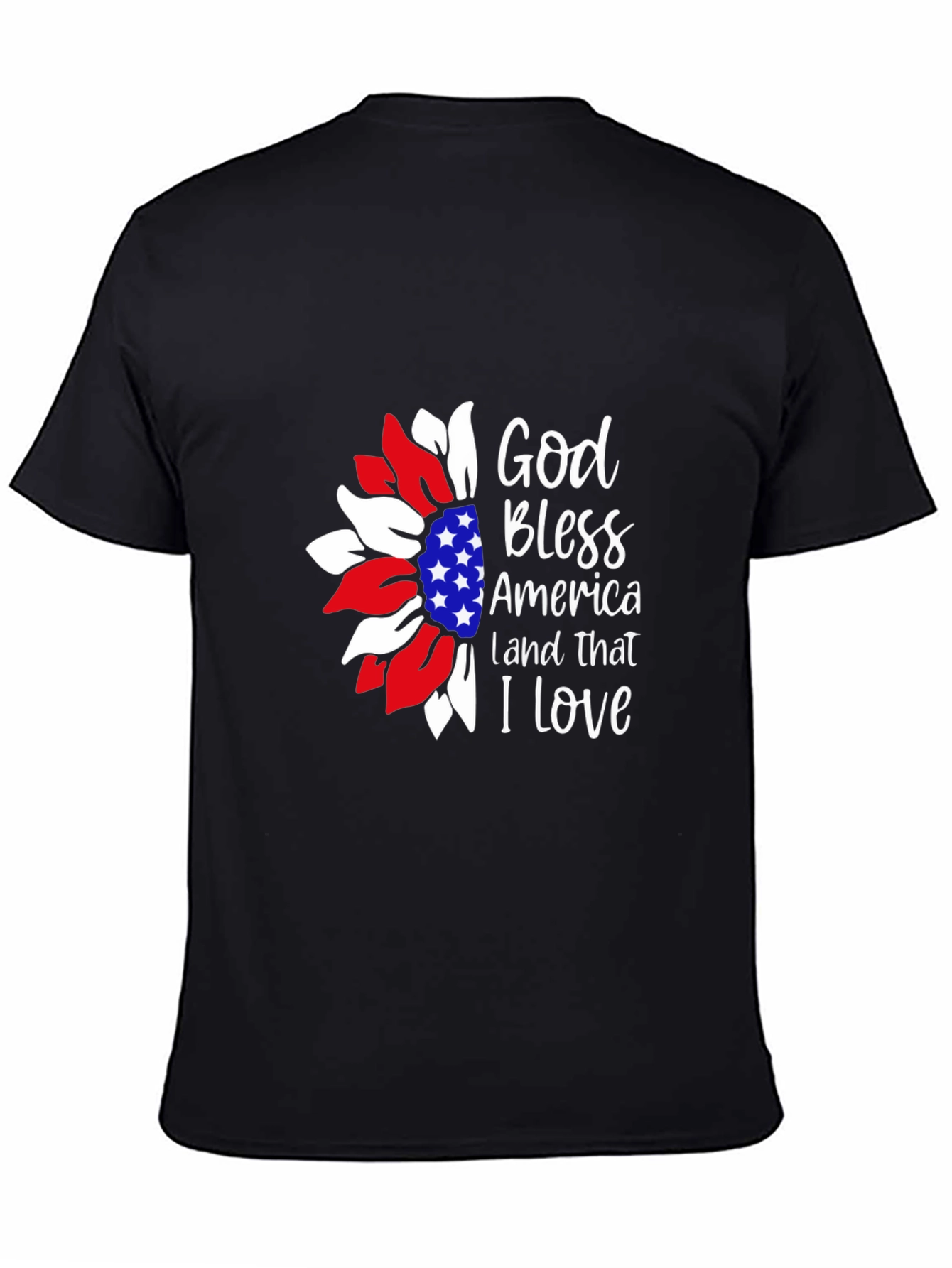 Patriotic Sunflower Graphic T-Shirt