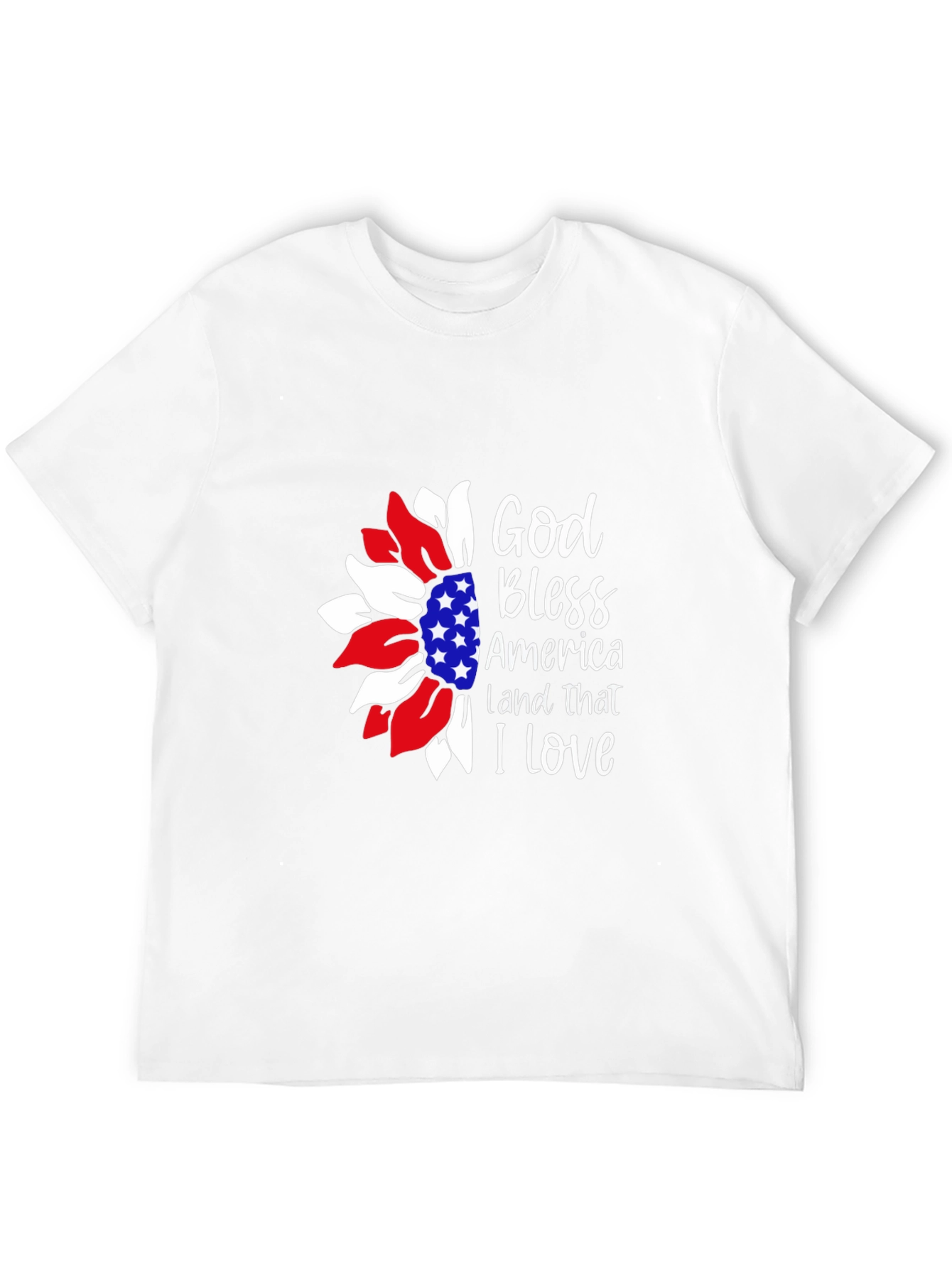 Patriotic Sunflower Graphic T-Shirt
