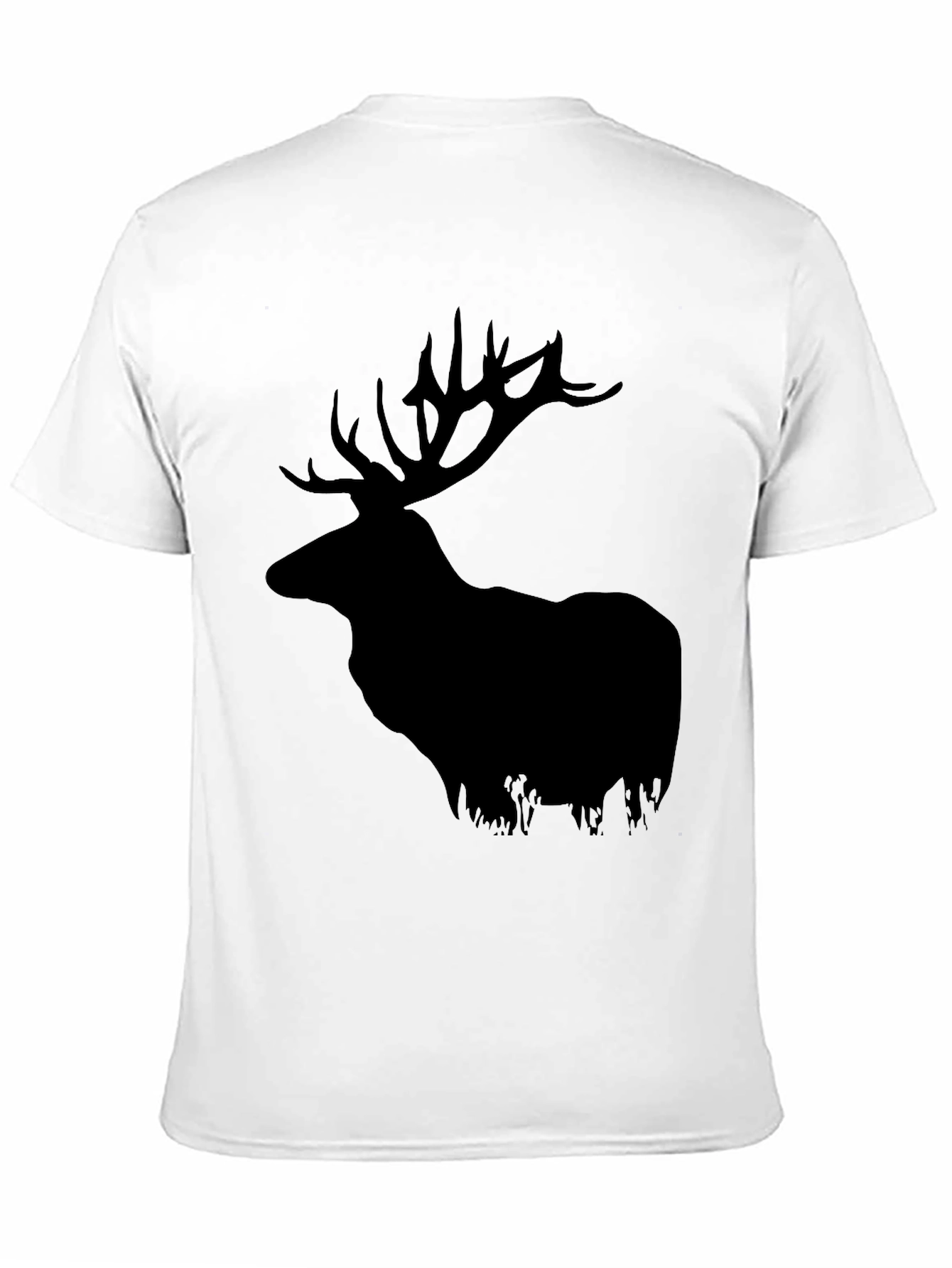 Elk Silhouette Graphic Tee - Black