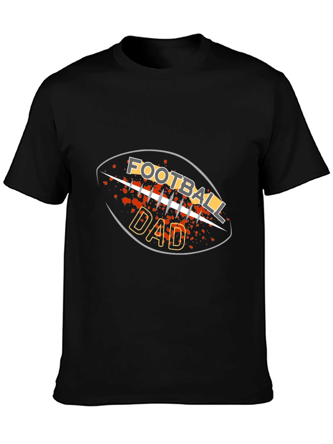 Football Dad Graphic T-Shirt - Black Tee