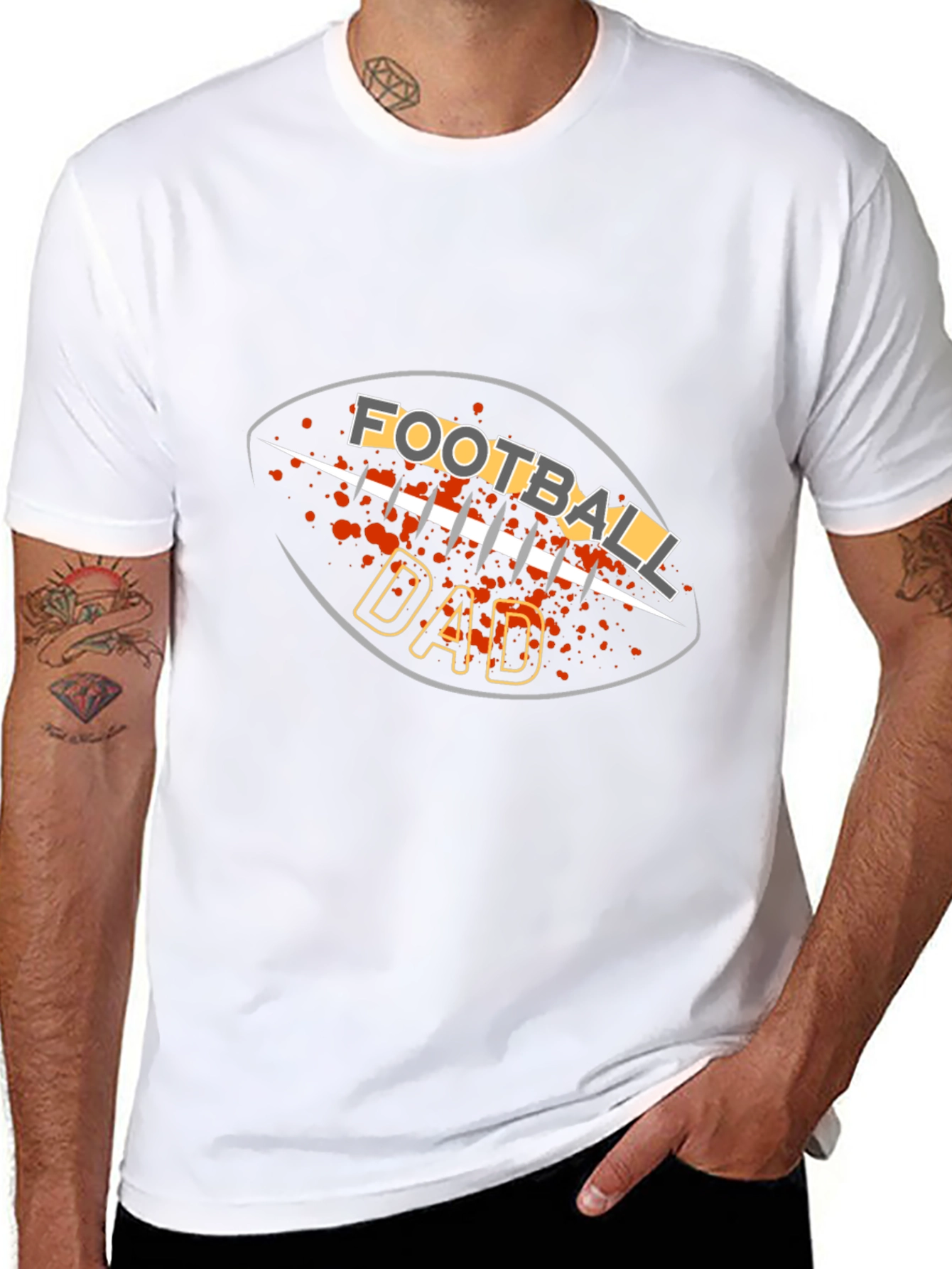 Football Dad Graphic T-Shirt - Black Tee