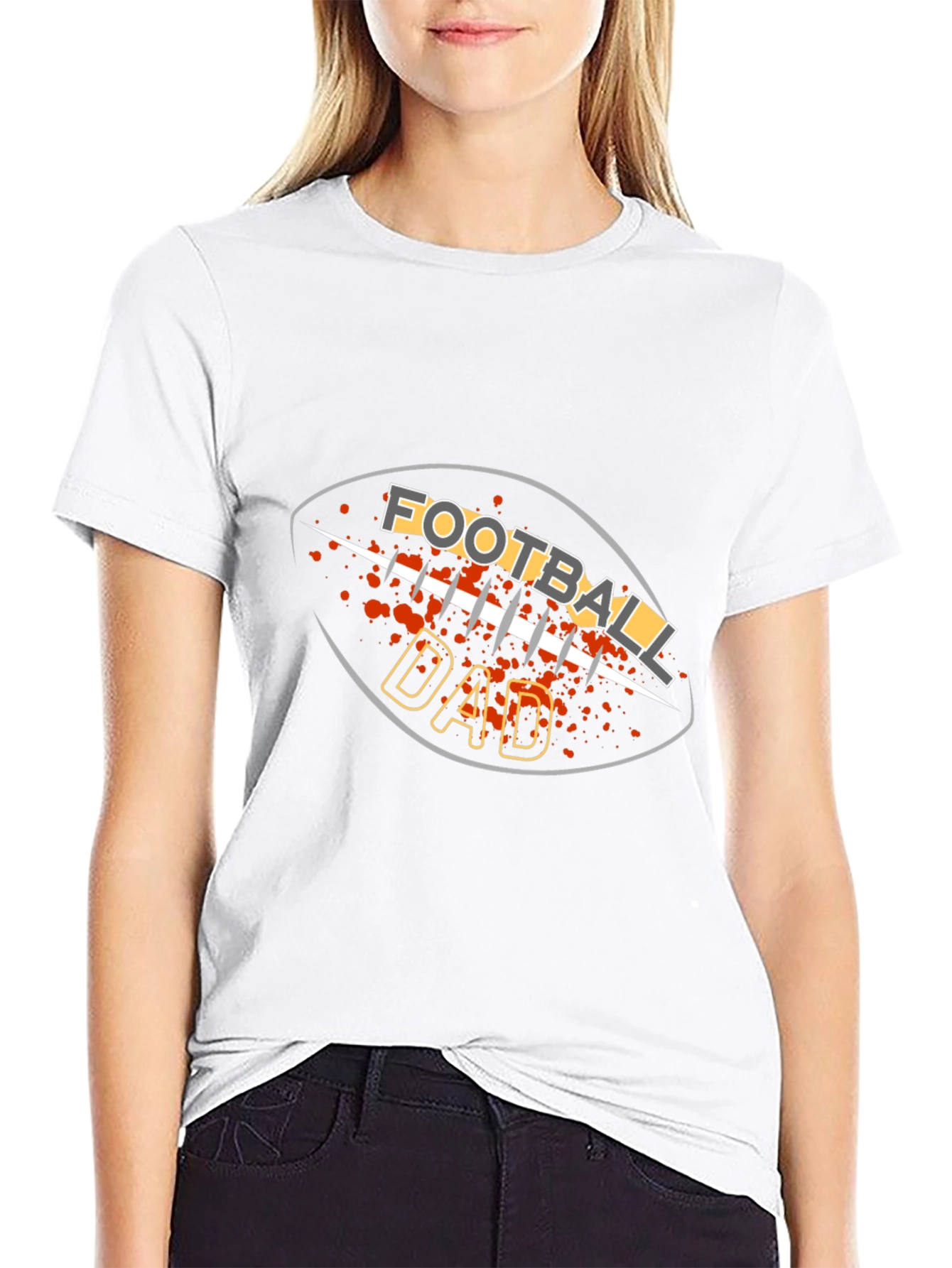 Football Dad Graphic T-Shirt - Black Tee