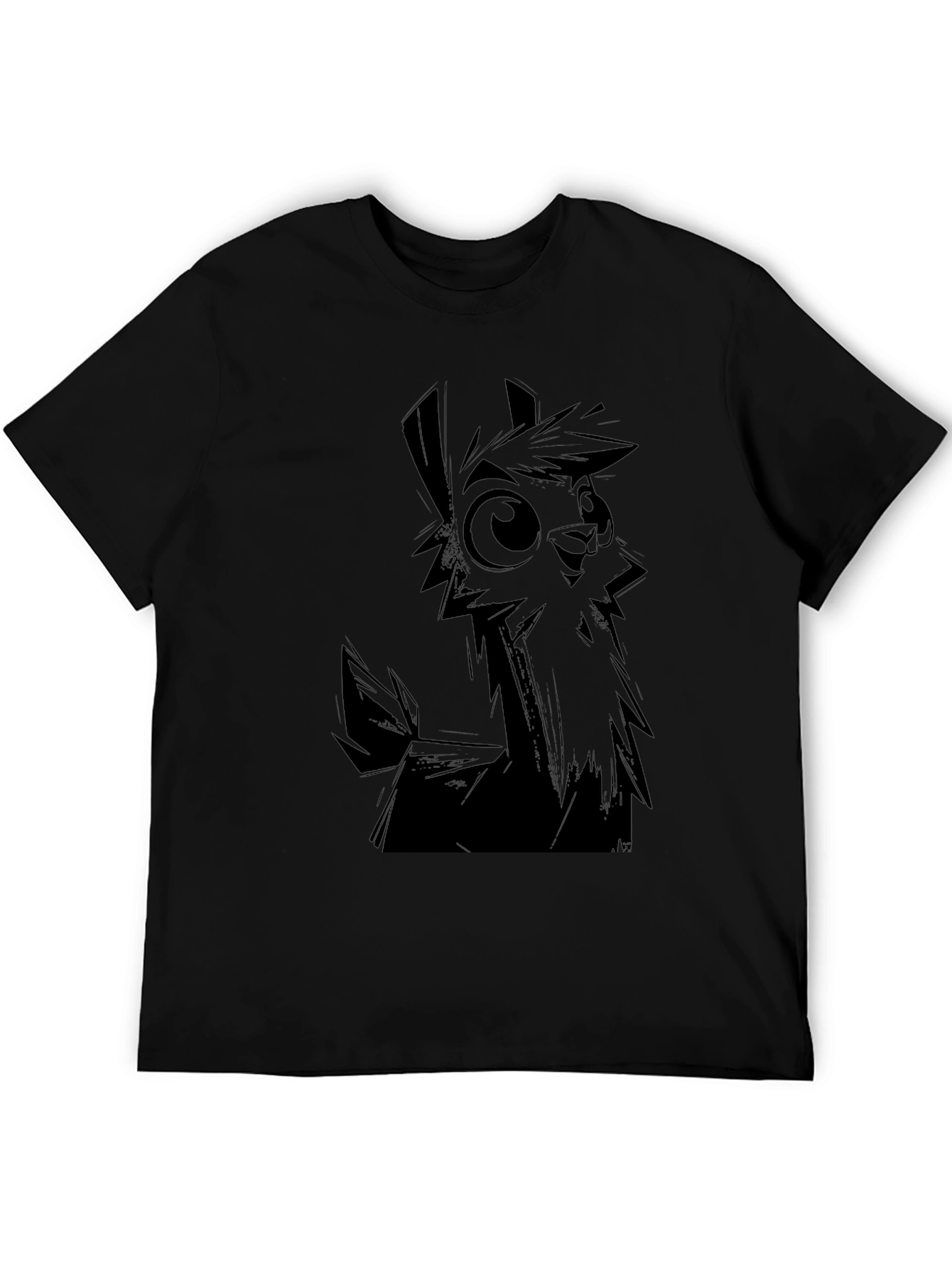 Llama Graphic T-Shirt - Black Crew Neck Tee