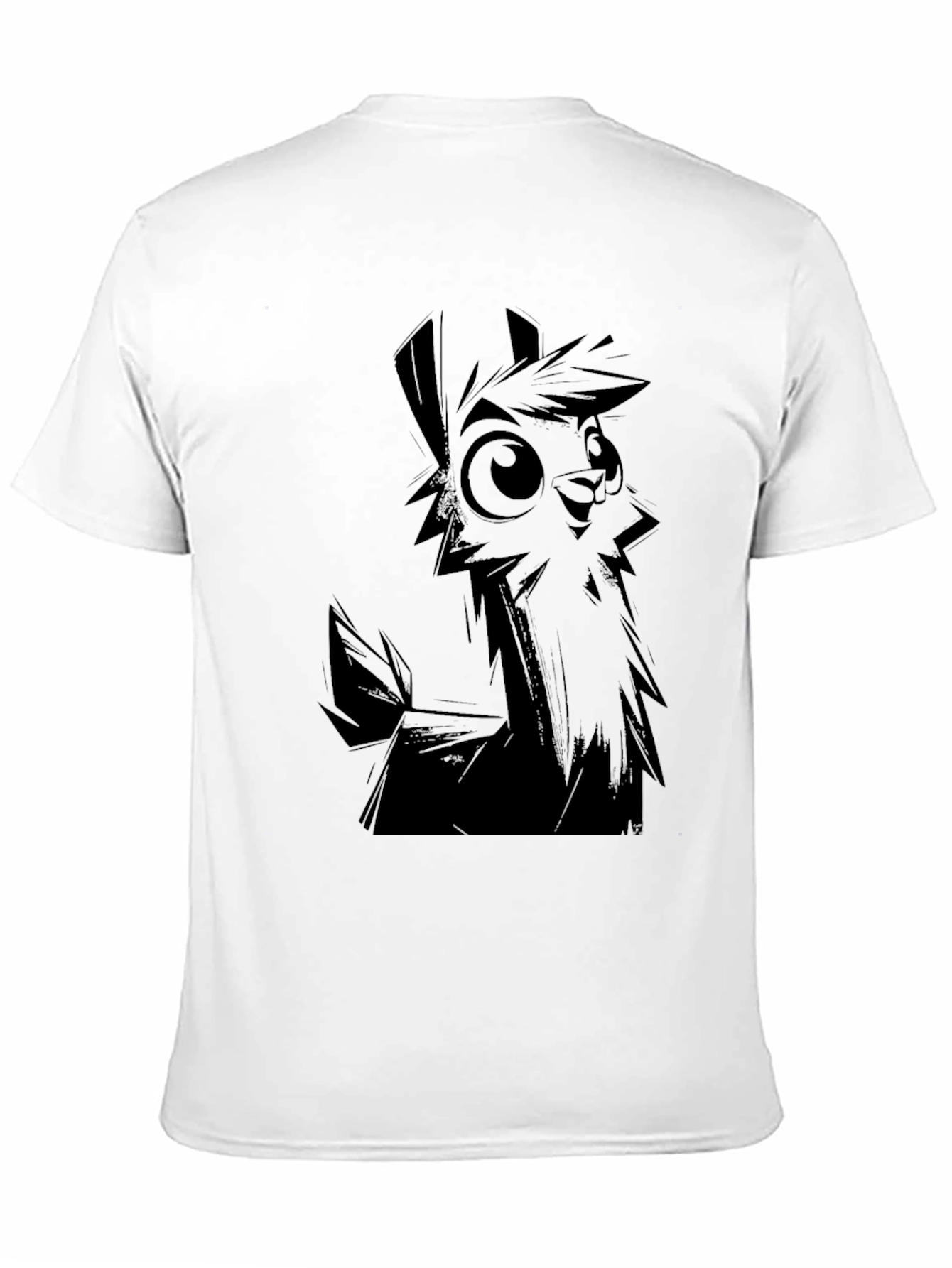 Llama Graphic T-Shirt - Black Crew Neck Tee