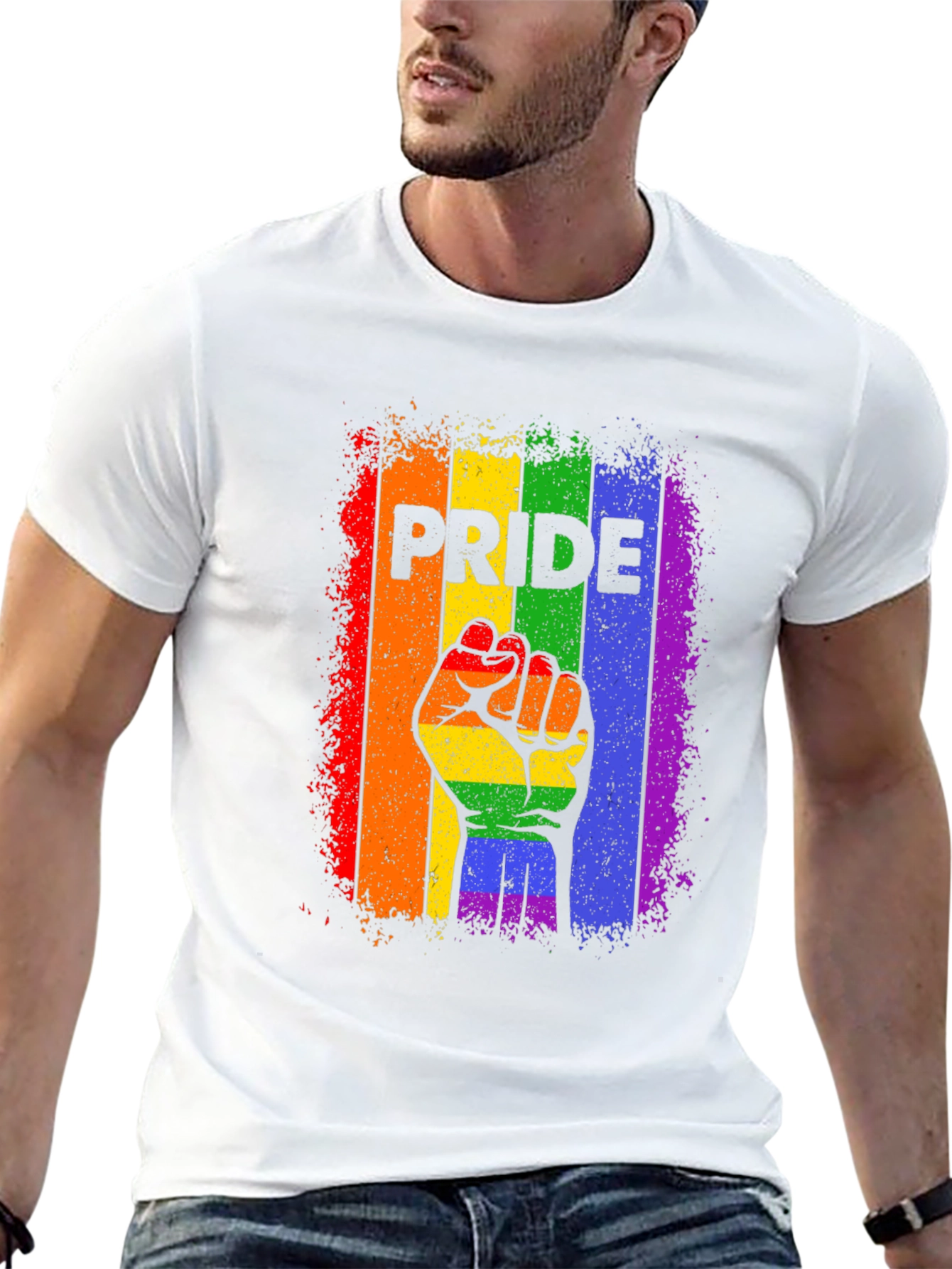 Pride Rainbow Fist Graphic Tee