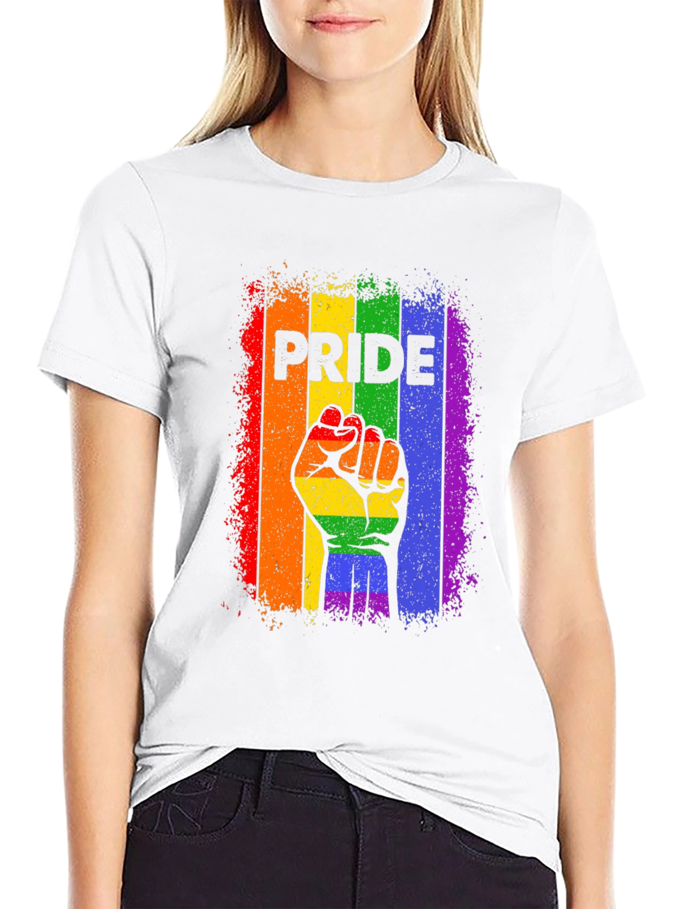 Pride Rainbow Fist Graphic Tee