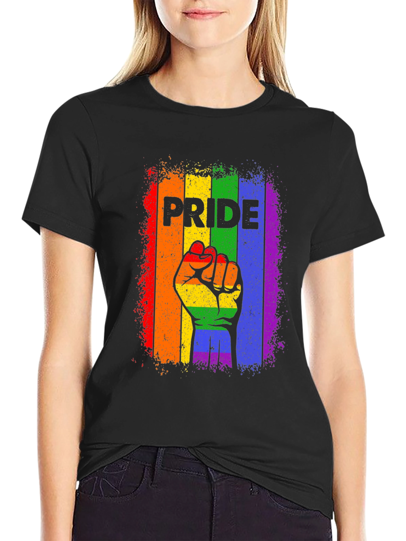 Pride Rainbow Fist Graphic Tee