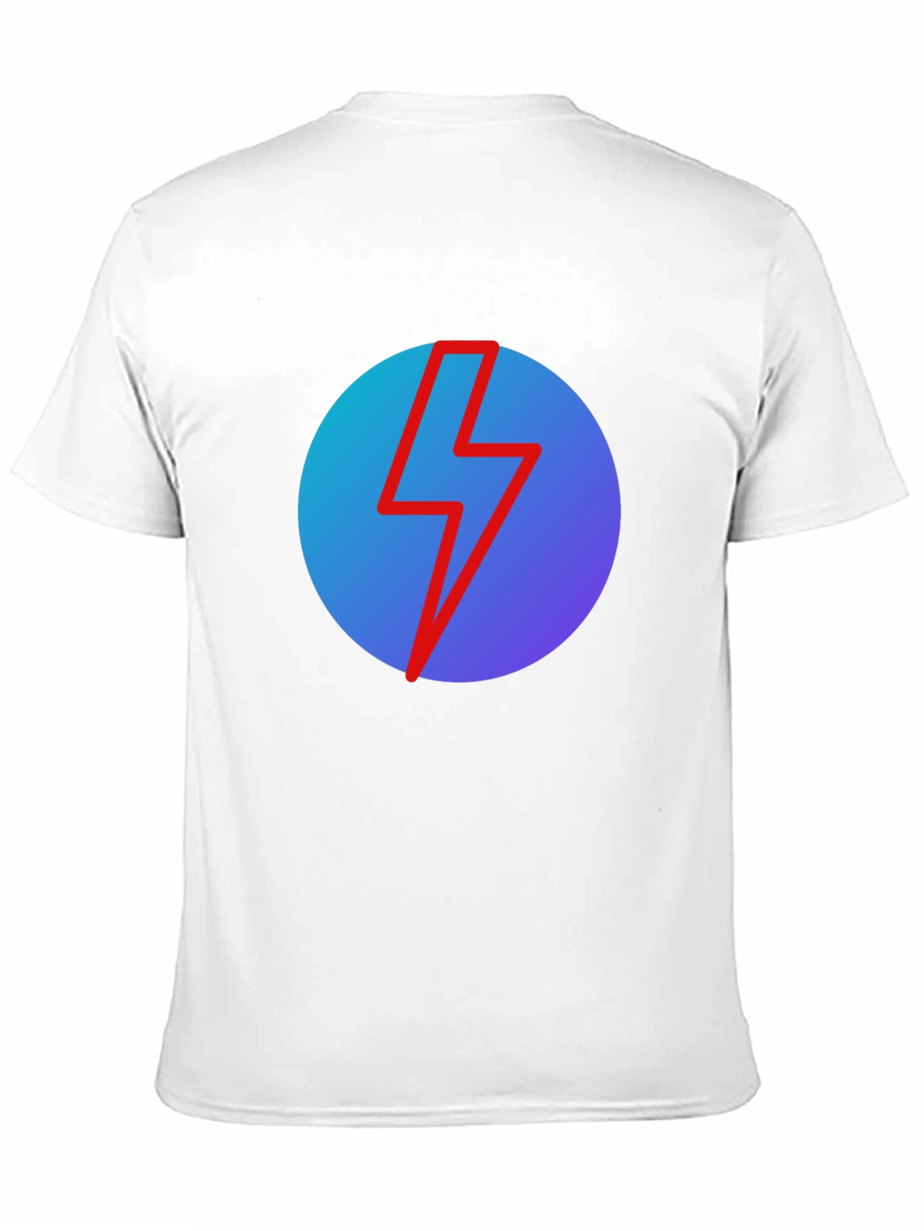Black T-Shirt with Lightning Bolt Graphic